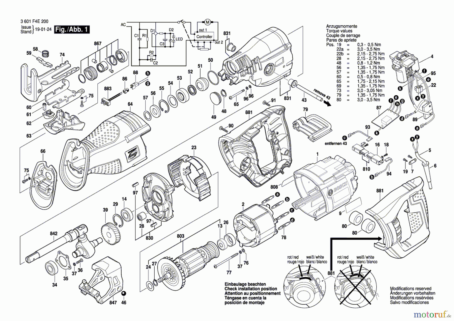  Bosch Werkzeug Säbelsäge GSA 1300 PCE Seite 1
