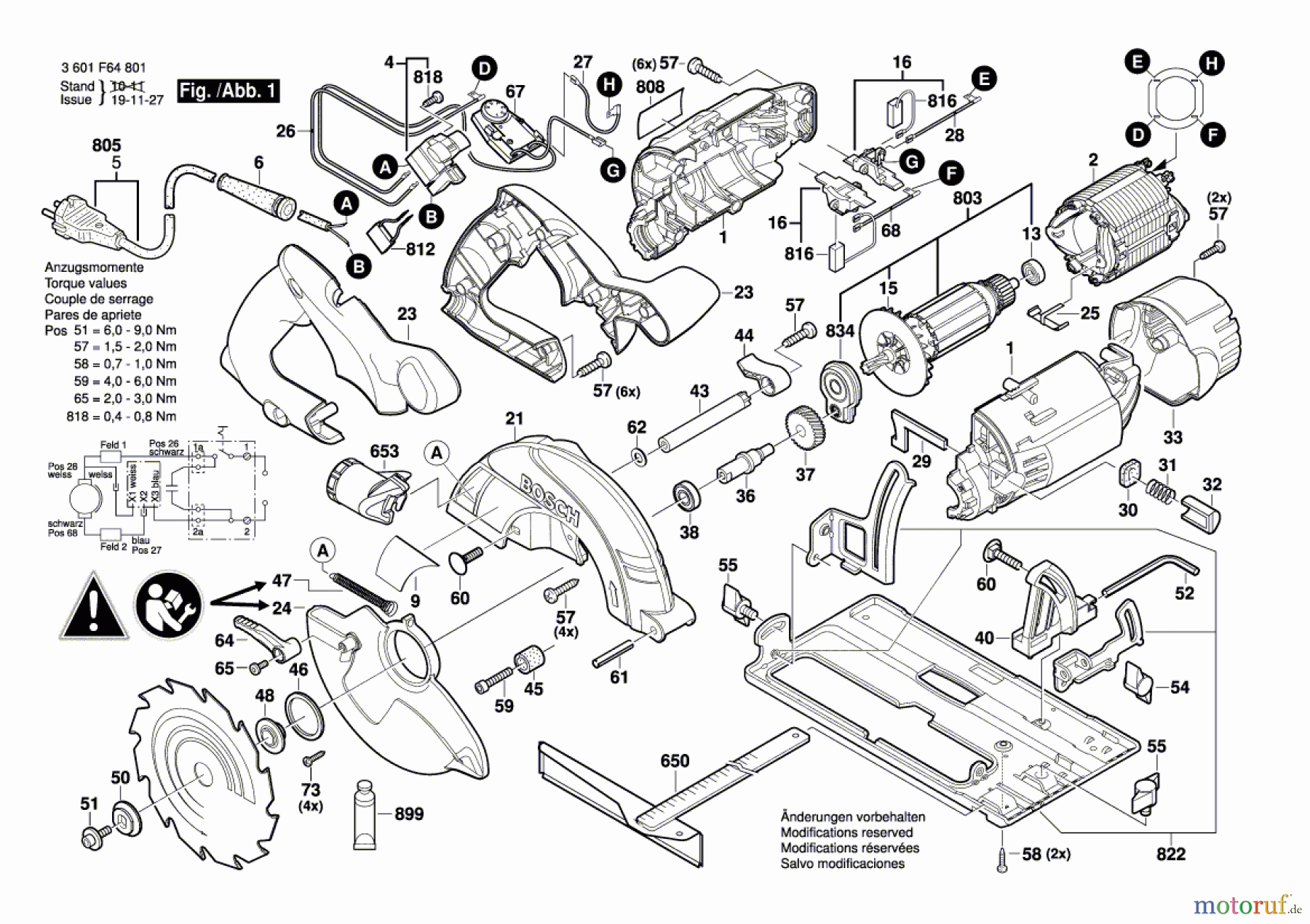  Bosch Werkzeug Handkreissäge GKS 55 CE Seite 1