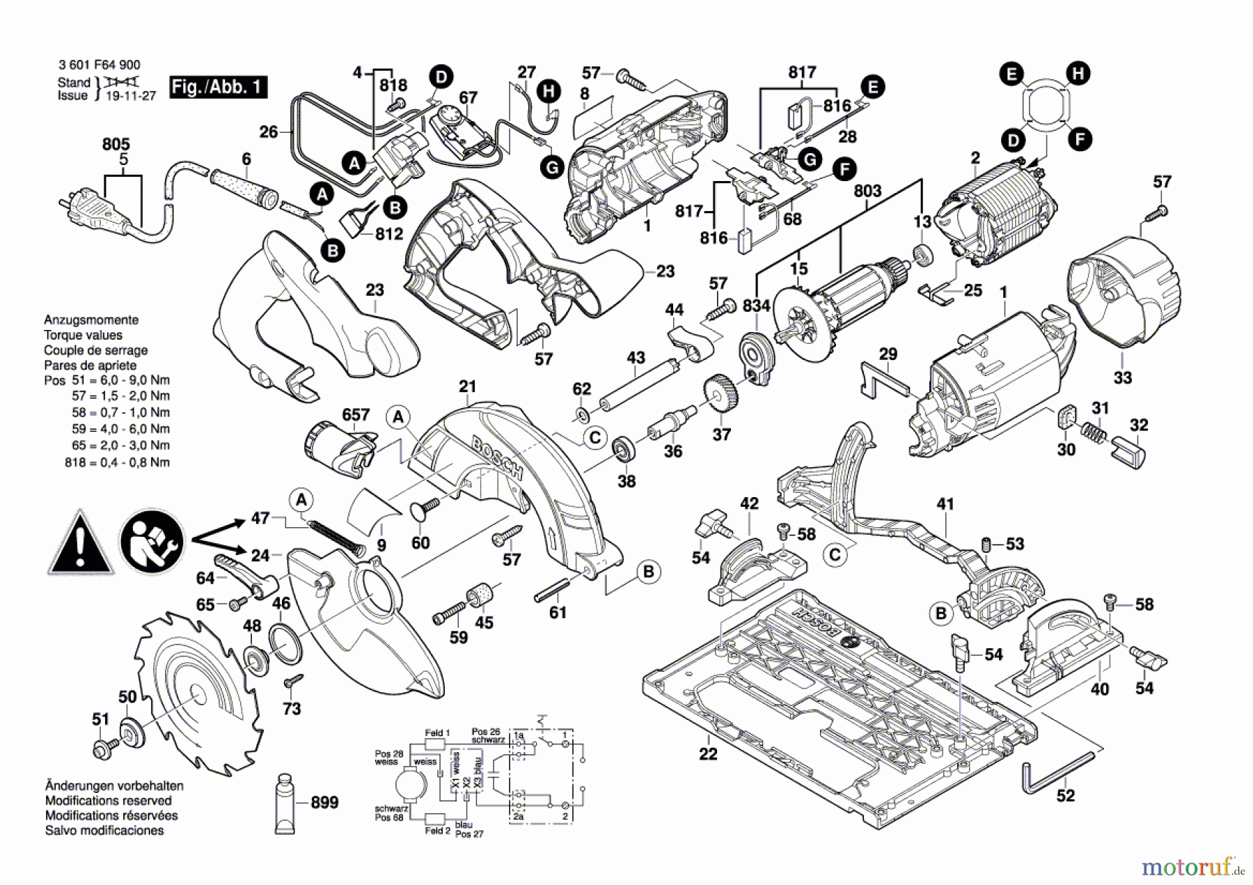  Bosch Werkzeug Handkreissäge GKS 55 GCE Seite 1