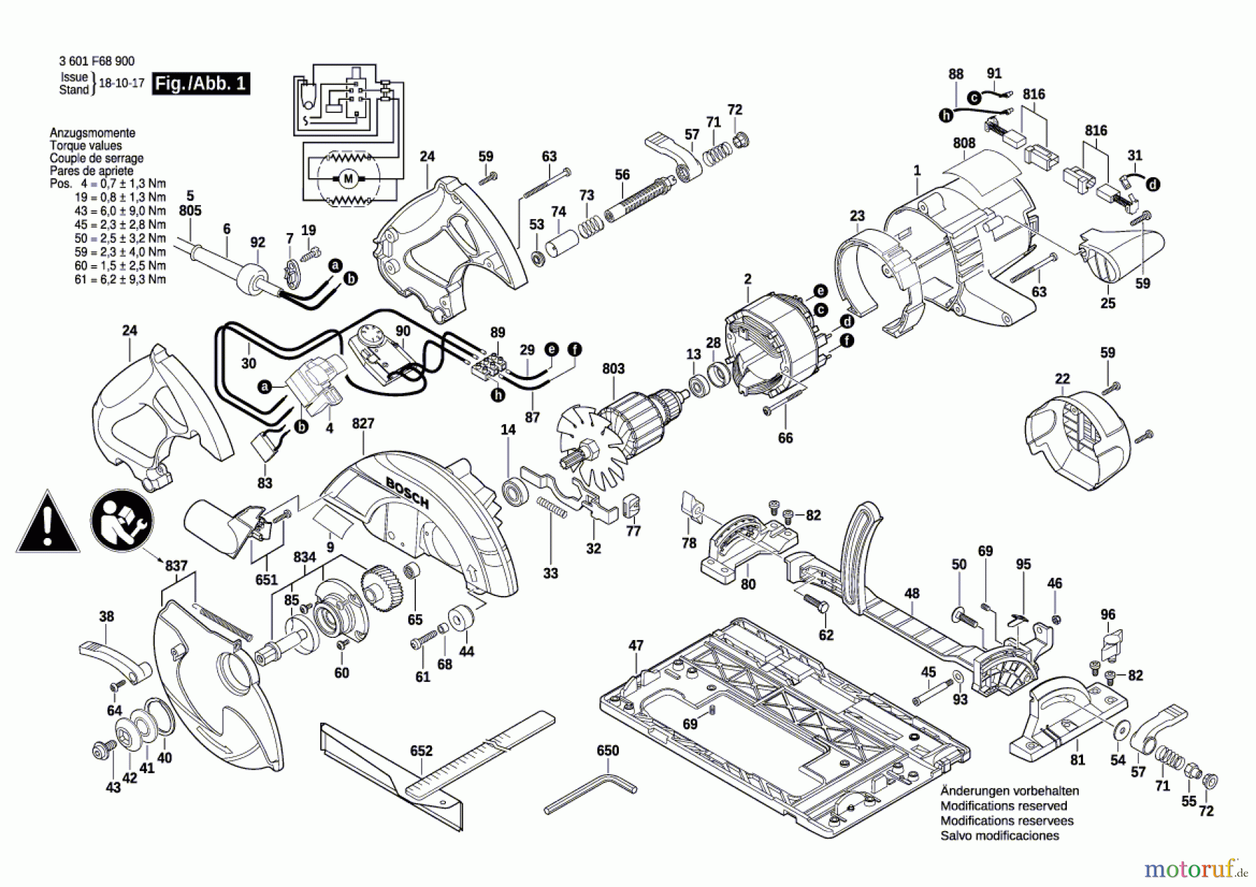  Bosch Werkzeug Handkreissäge GKS 65 GCE Seite 1