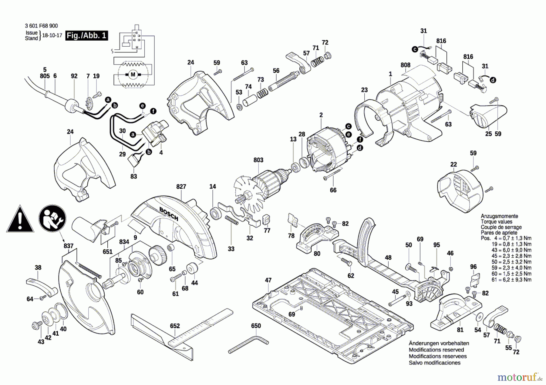  Bosch Werkzeug Handkreissäge GKS 65 G Seite 1