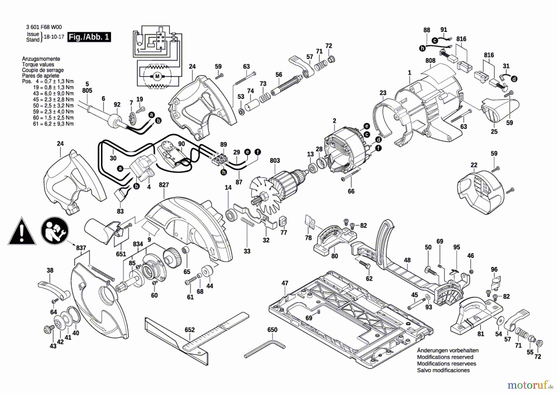 Bosch Werkzeug Handkreissäge HKS 65-E POWER Seite 1