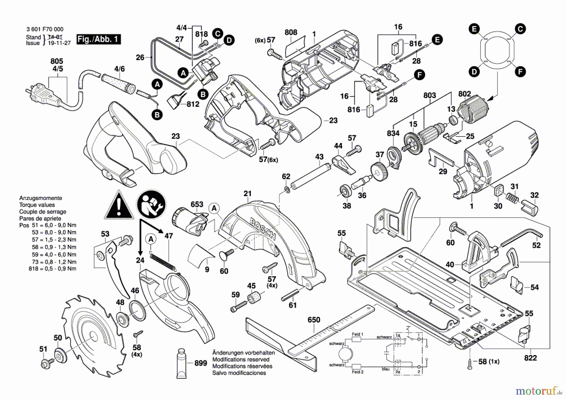  Bosch Werkzeug Handkreissäge GKS 160 Seite 1