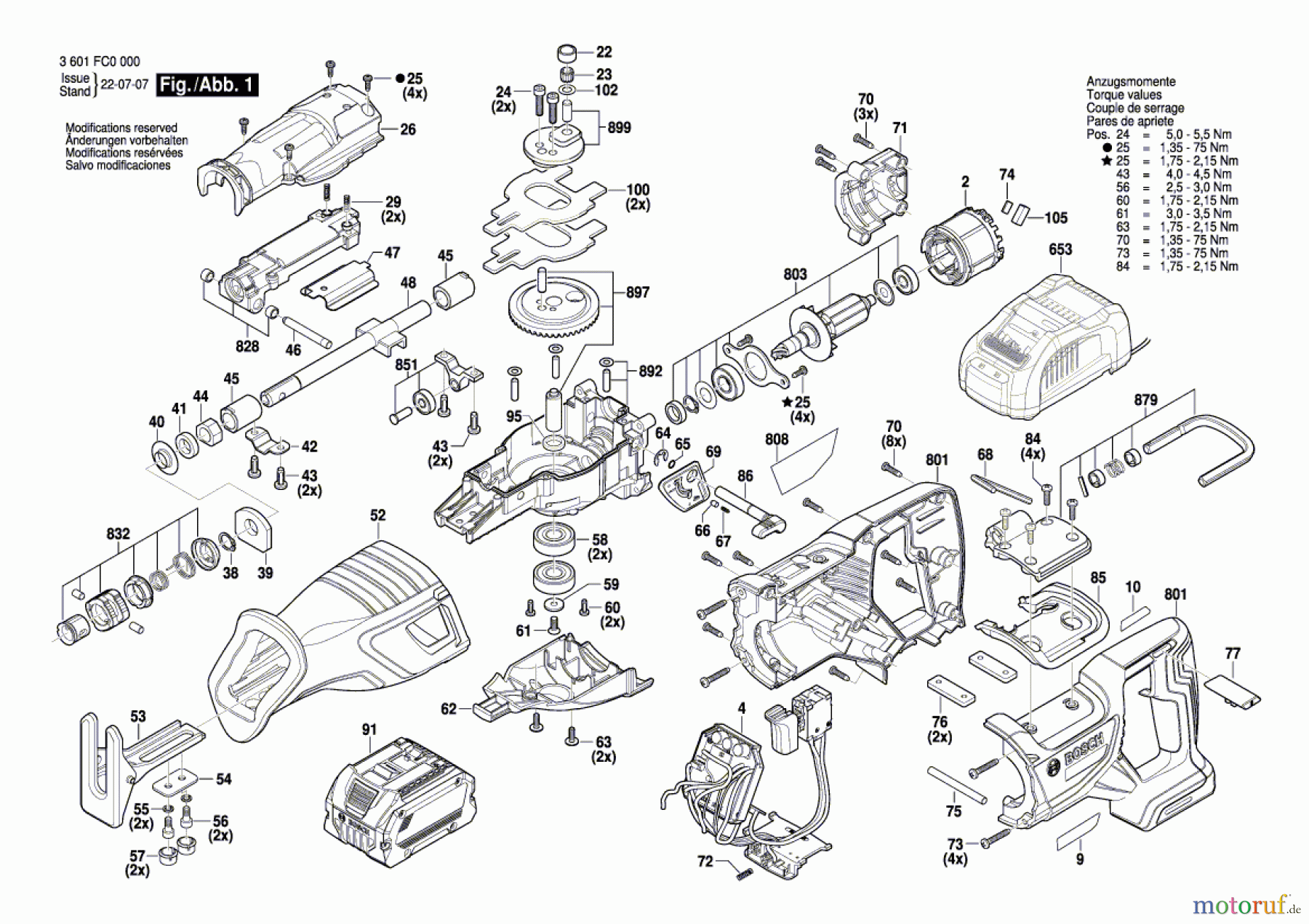  Bosch Akku Werkzeug Akku-Säbelsäge GSA 185-LI Seite 1