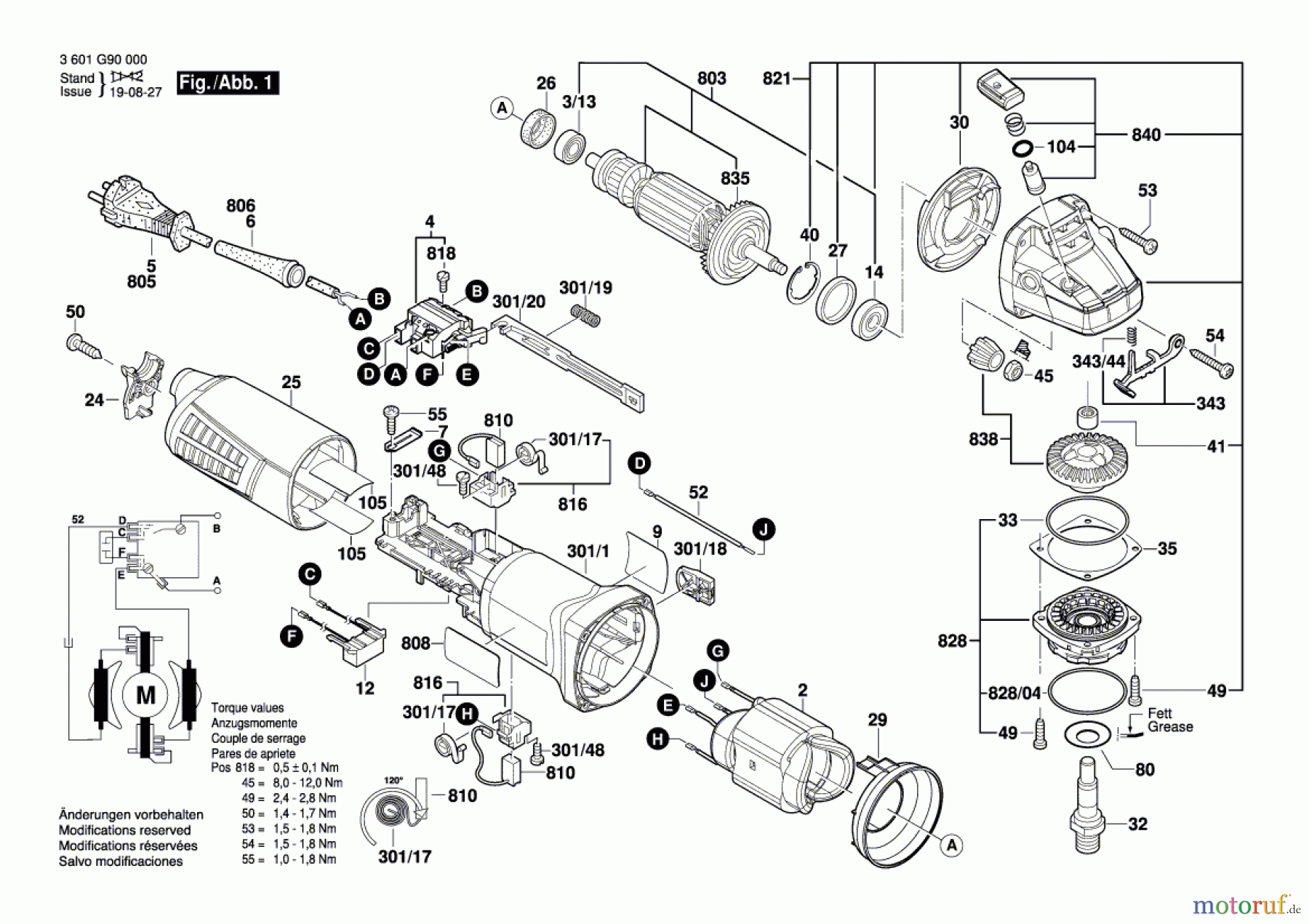  Bosch Werkzeug Winkelschleifer GWS 9-115 Seite 1