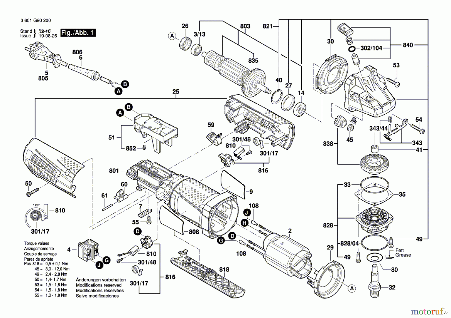  Bosch Werkzeug Winkelschleifer GWS 9-115 P Seite 1