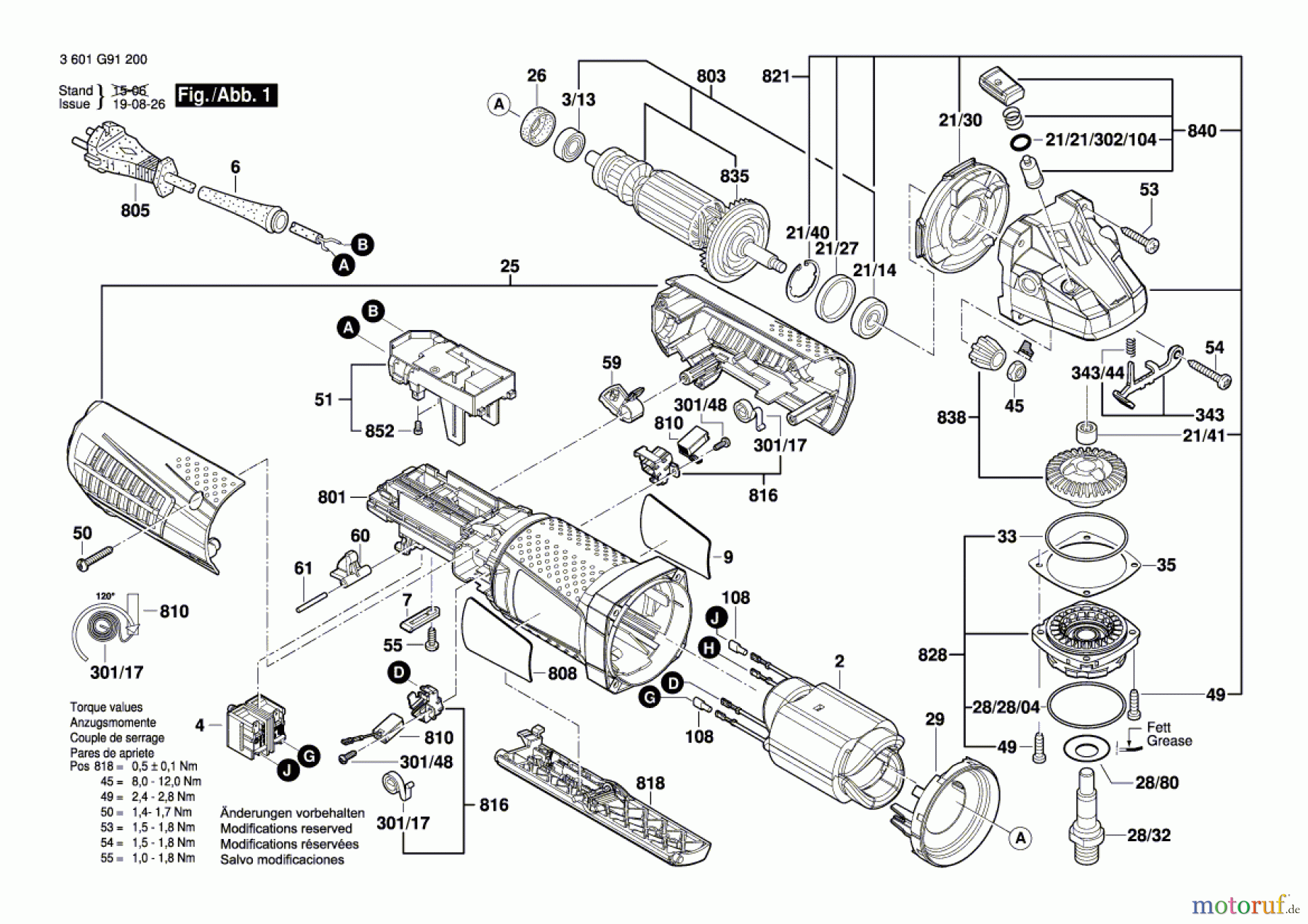  Bosch Werkzeug Winkelschleifer GWS 9-125 P Seite 1