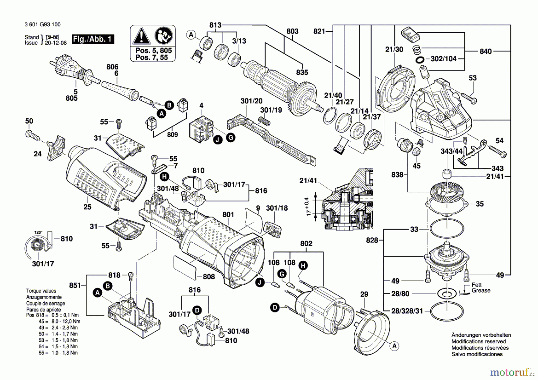  Bosch Werkzeug Winkelschleifer GWS 12-125 CIX Seite 1