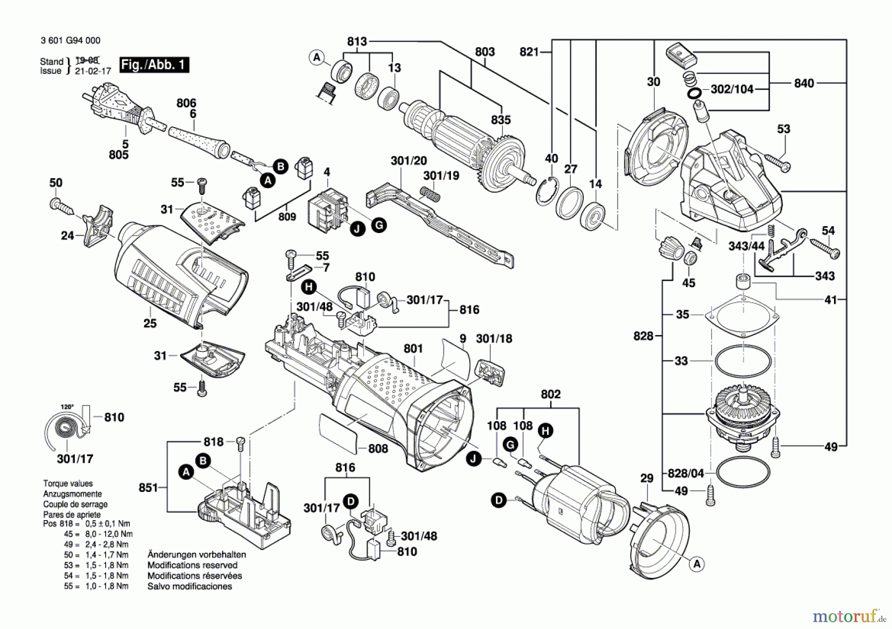  Bosch Werkzeug Winkelschleifer GWS 12-125 CIE Seite 1