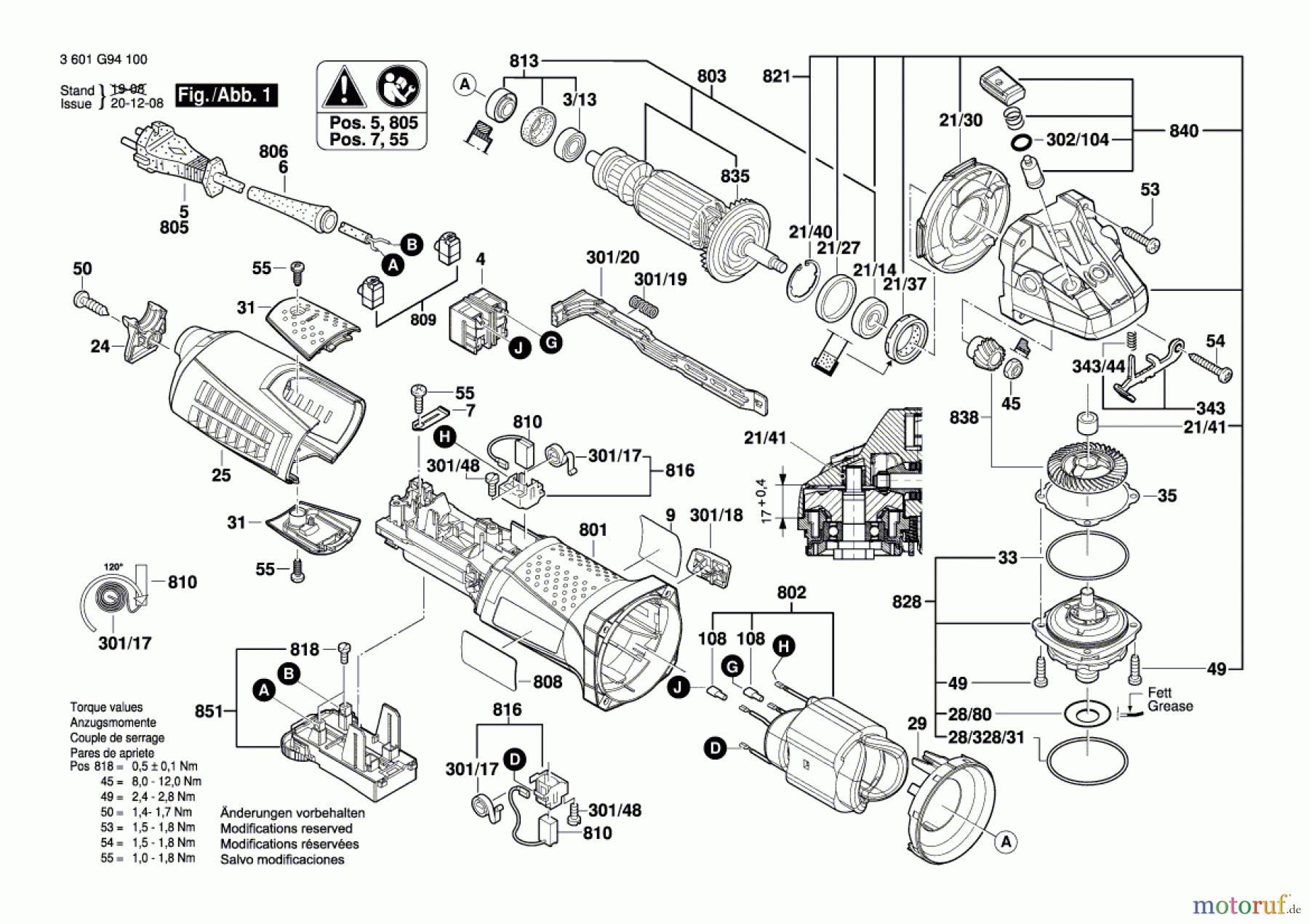  Bosch Werkzeug Winkelschleifer GWS 12-125 CIEX Seite 1