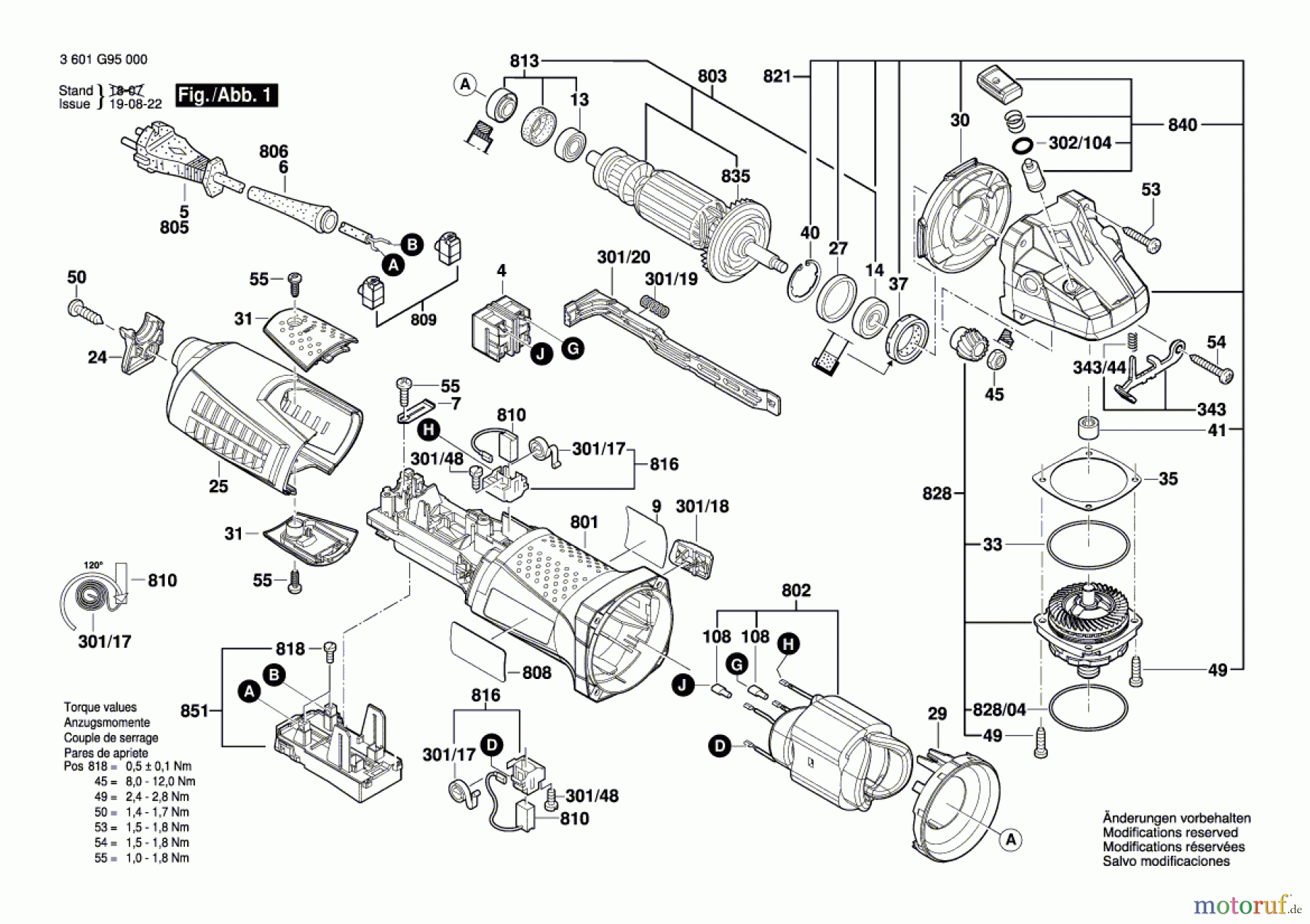  Bosch Werkzeug Winkelschleifer GWS 15-125 CI Seite 1