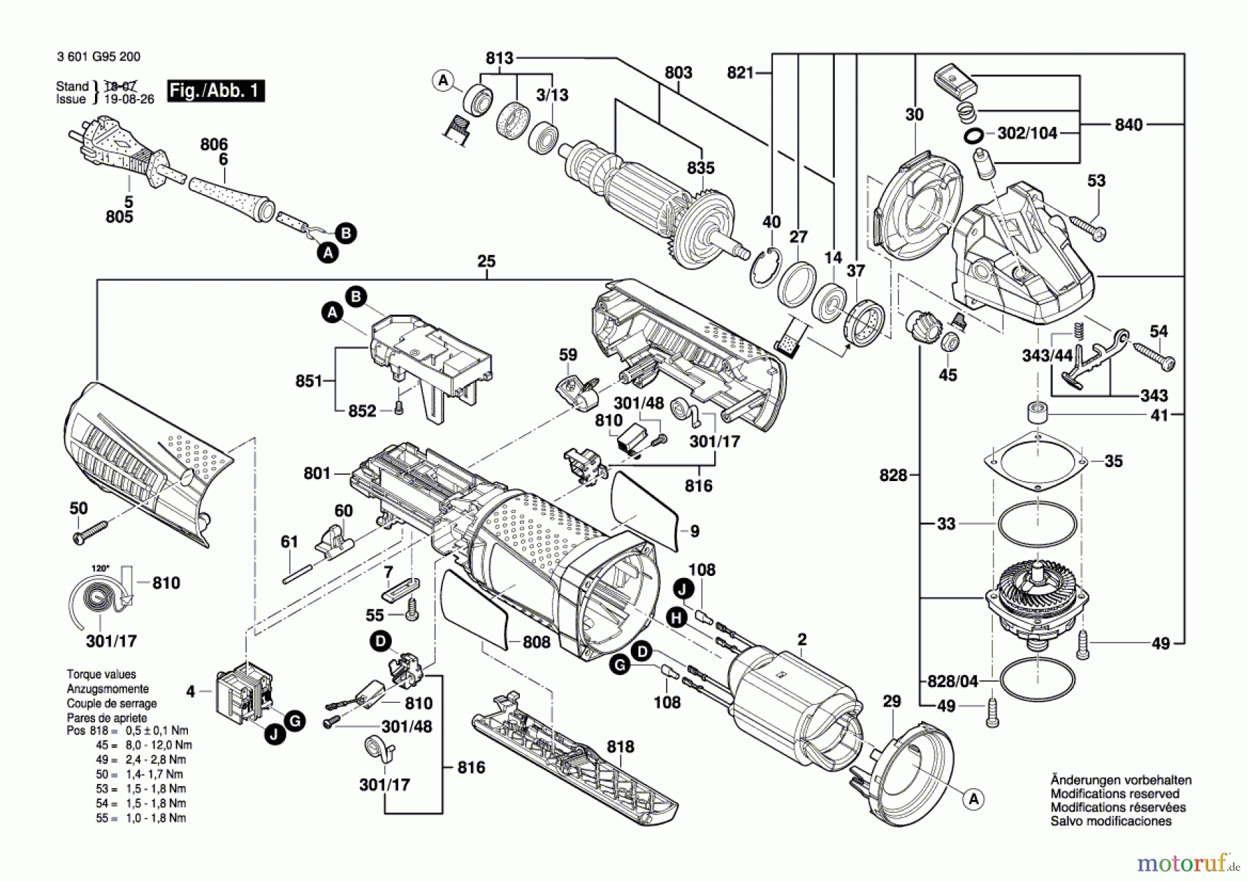  Bosch Werkzeug Winkelschleifer GWS 15-125 CIP Seite 1