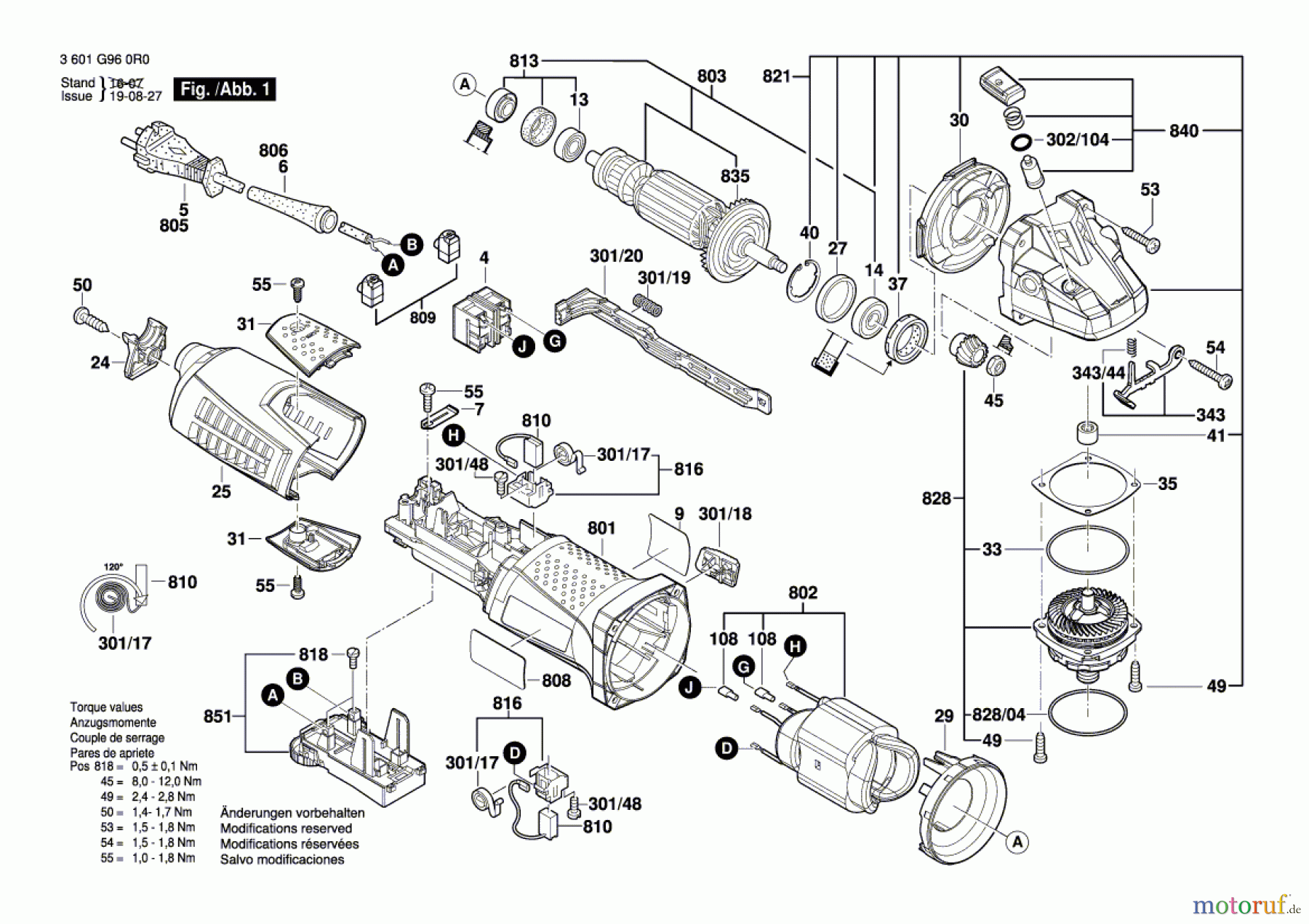  Bosch Werkzeug Winkelschleifer GWS 17-125 CIE Seite 1