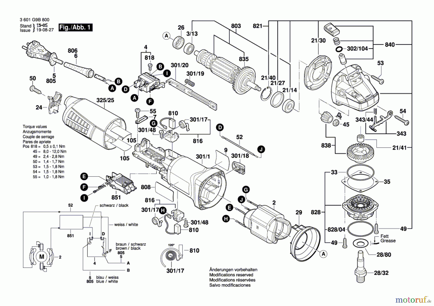  Bosch Werkzeug Winkelschleifer BAG 125-2 Seite 1