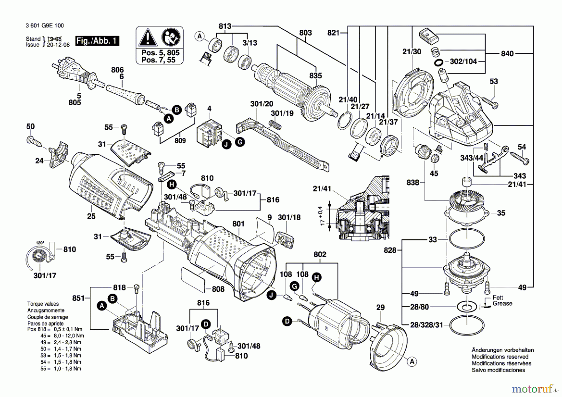  Bosch Werkzeug Winkelschleifer GWS 17-125 CIX Seite 1