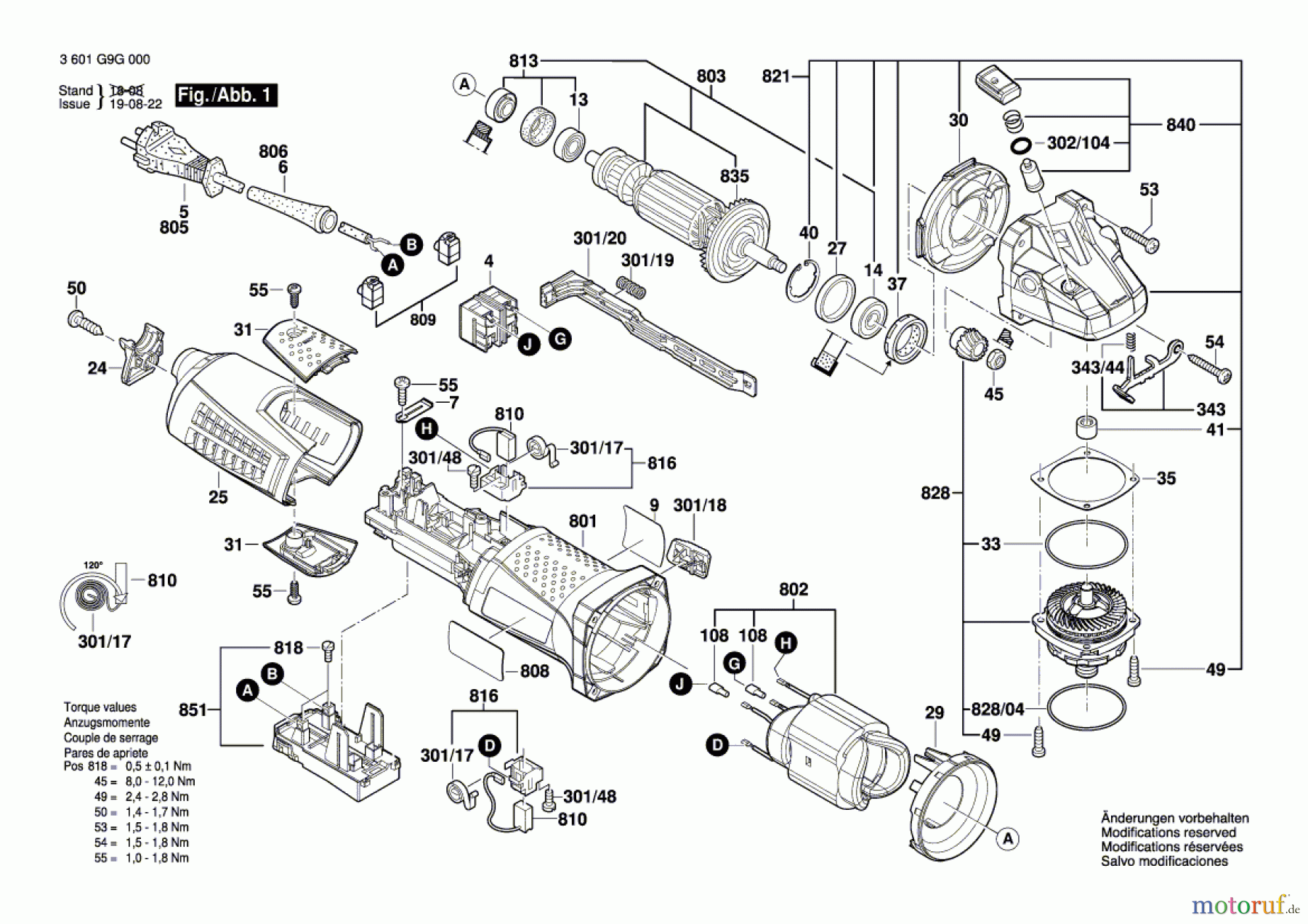  Bosch Werkzeug Winkelschleifer GWS 17-150 CI Seite 1
