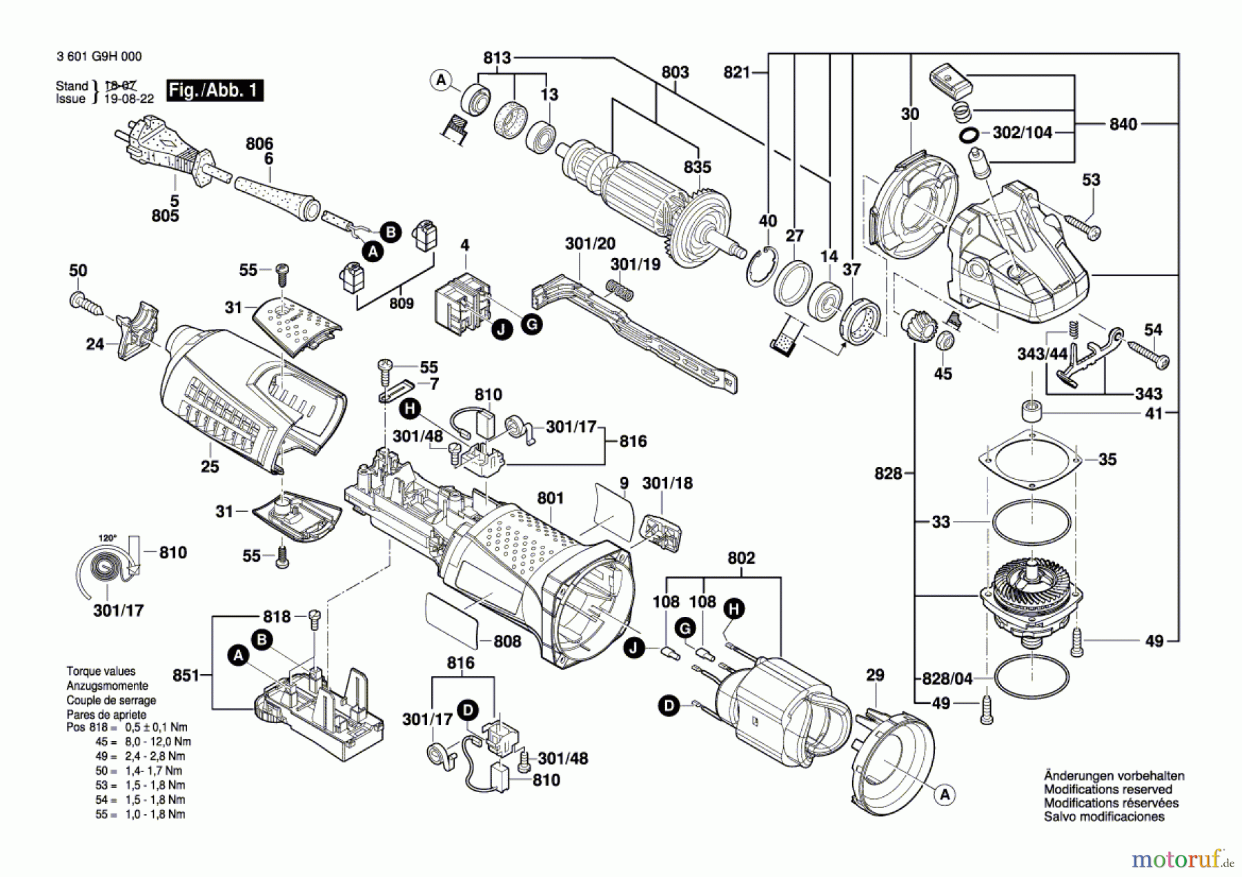  Bosch Werkzeug Winkelschleifer GWS 17-125 CIE Seite 1