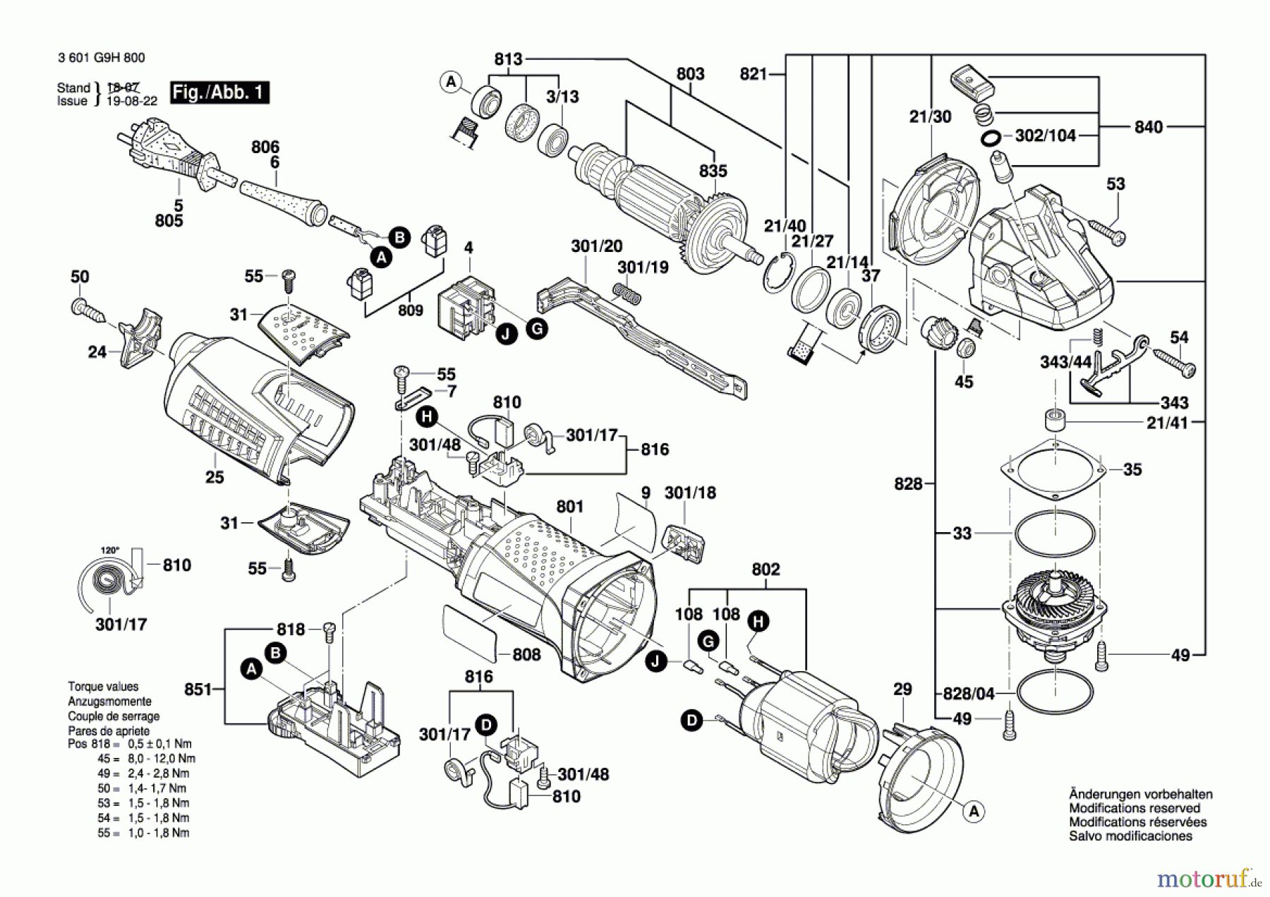  Bosch Werkzeug Winkelschleifer BAG 125-2 E Seite 1