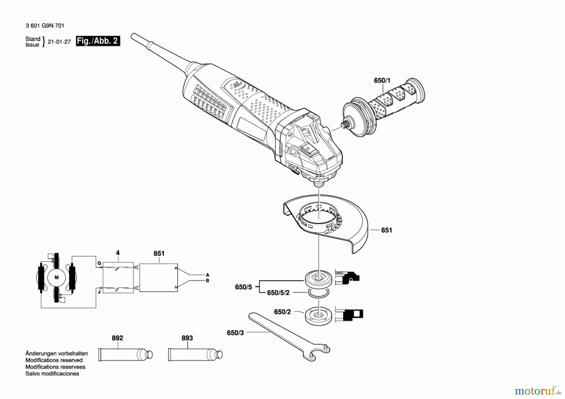  Bosch Werkzeug Winkelschleifer GWS19 CI 125mm (3M) Seite 2