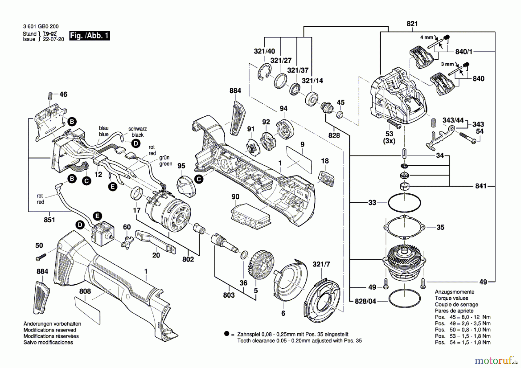  Bosch Akku Werkzeug Akku-Winkelschleifer GWX 18V-10 C Seite 1