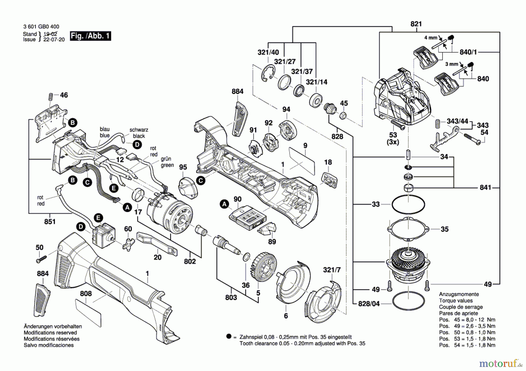  Bosch Akku Werkzeug Akku-Winkelschleifer GWX18V-10 SC Seite 1