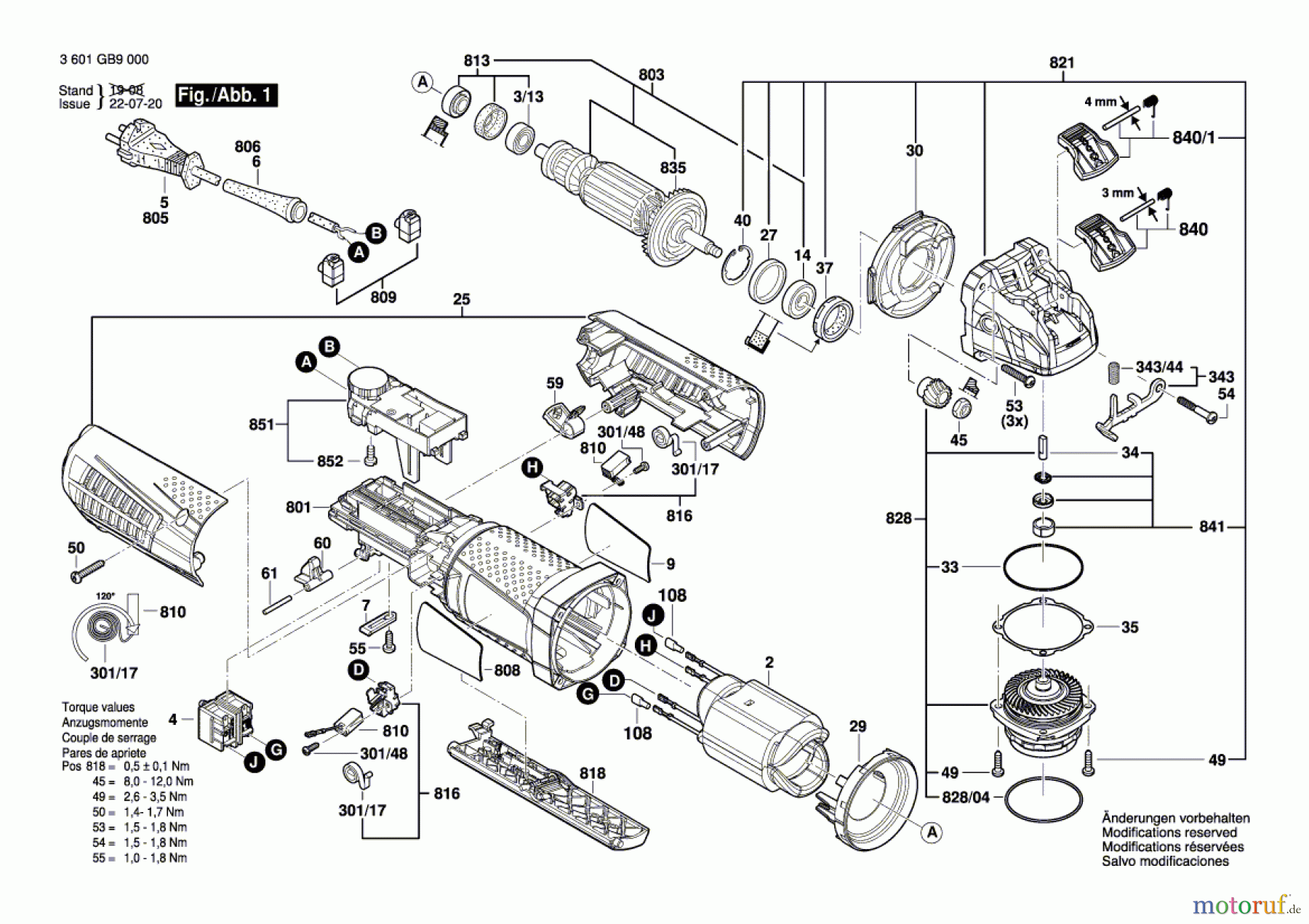  Bosch Werkzeug Winkelschleifer GWX 15-125 PS Seite 1