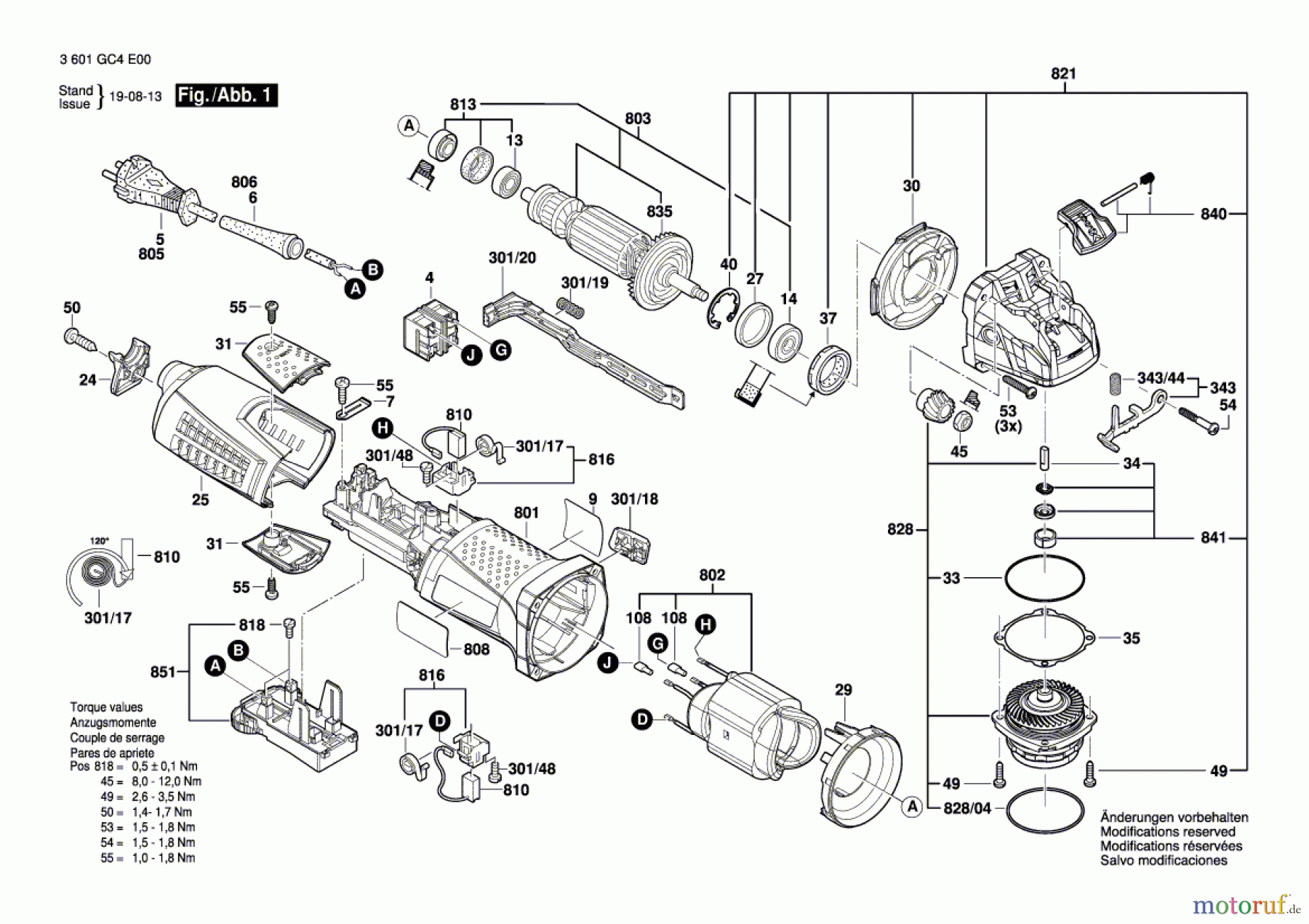  Bosch Werkzeug Winkelschleifer --- Seite 1