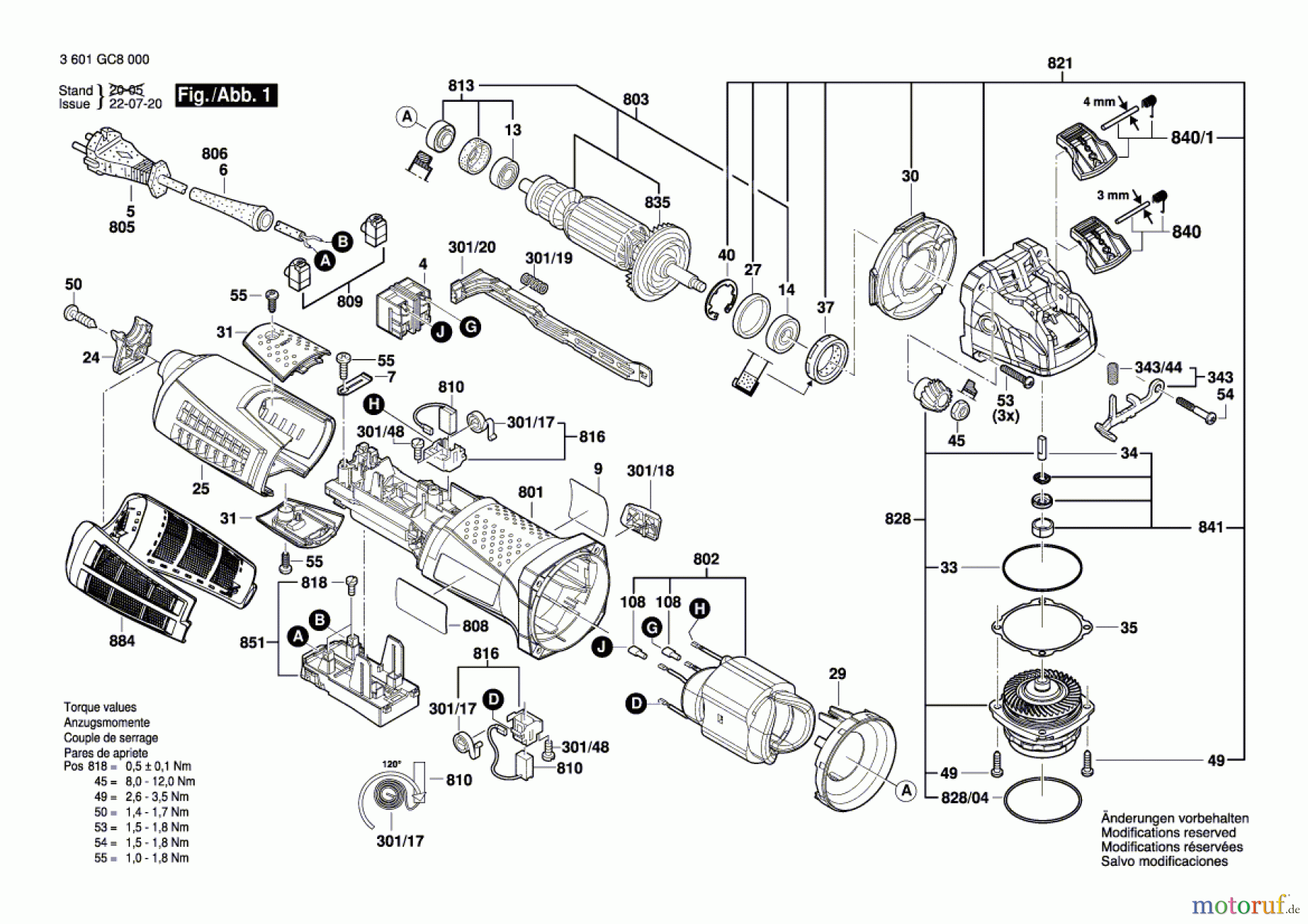 Bosch Werkzeug Winkelschleifer GWX 19-125 S Seite 1