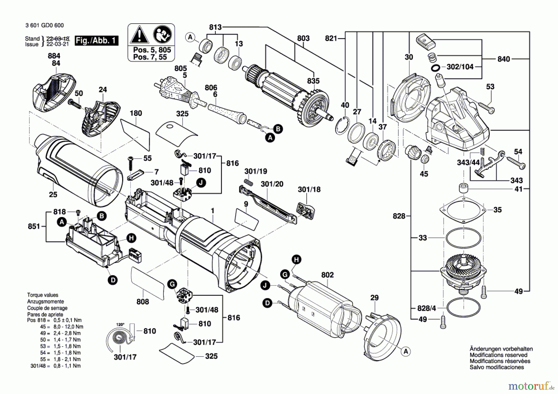  Bosch Werkzeug Winkelschleifer GWS 17-150 S Seite 1