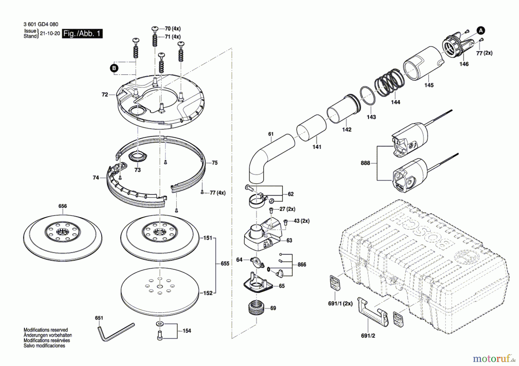  Bosch Werkzeug Trockenbauschleifer GTR 55-225 Seite 1
