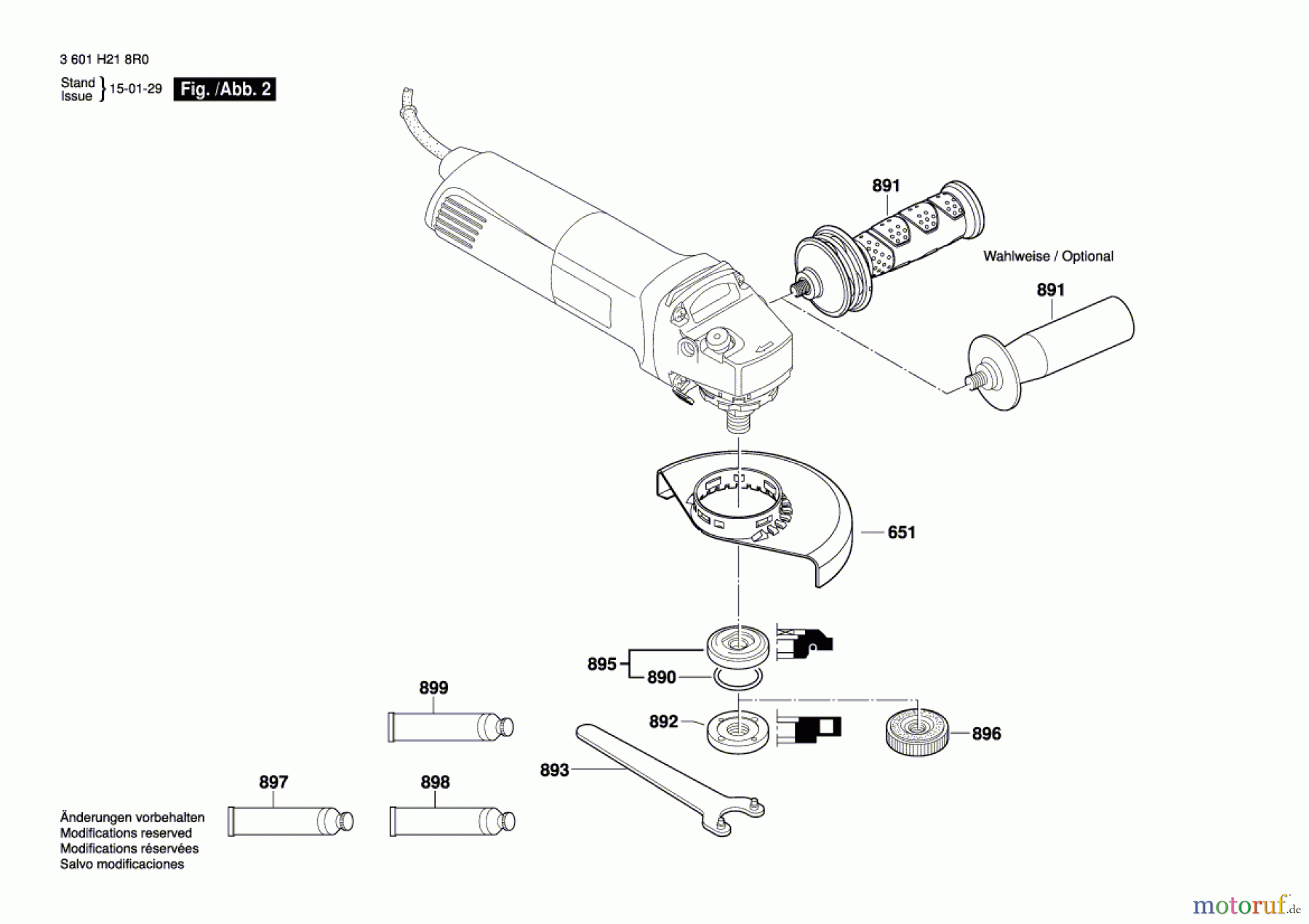  Bosch Werkzeug Winkelschleifer GWS 1000 Seite 2