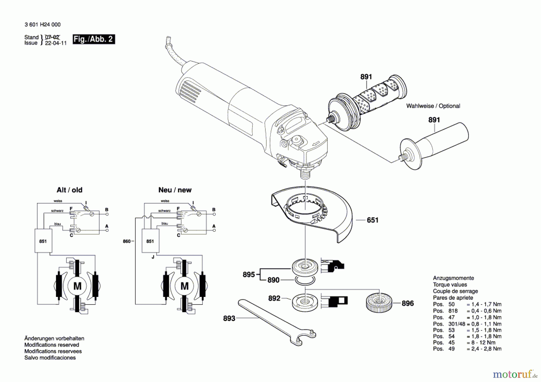  Bosch Werkzeug Winkelschleifer GWS 14-125 CIT Seite 2