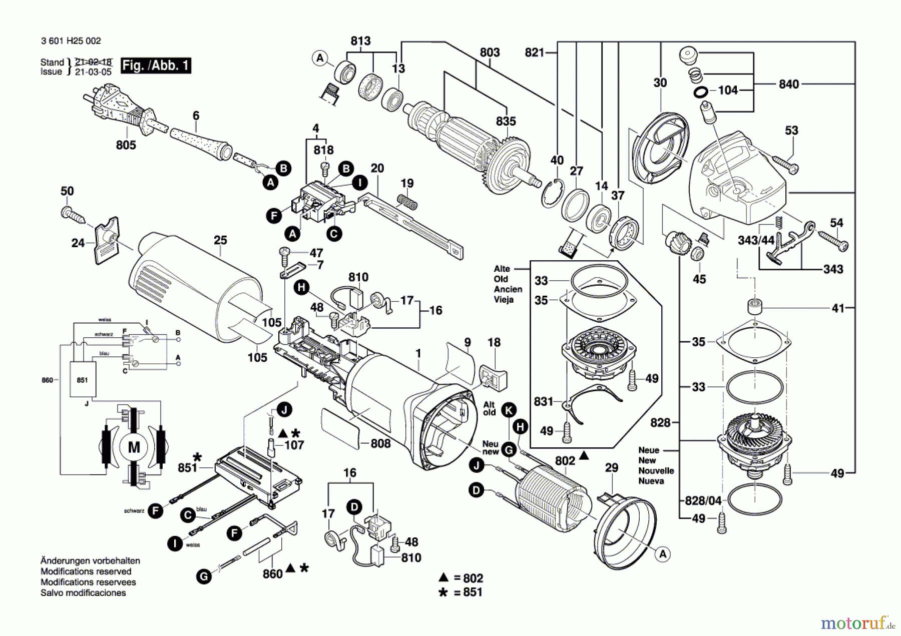  Bosch Werkzeug Winkelschleifer BAG 125-1 E Seite 1