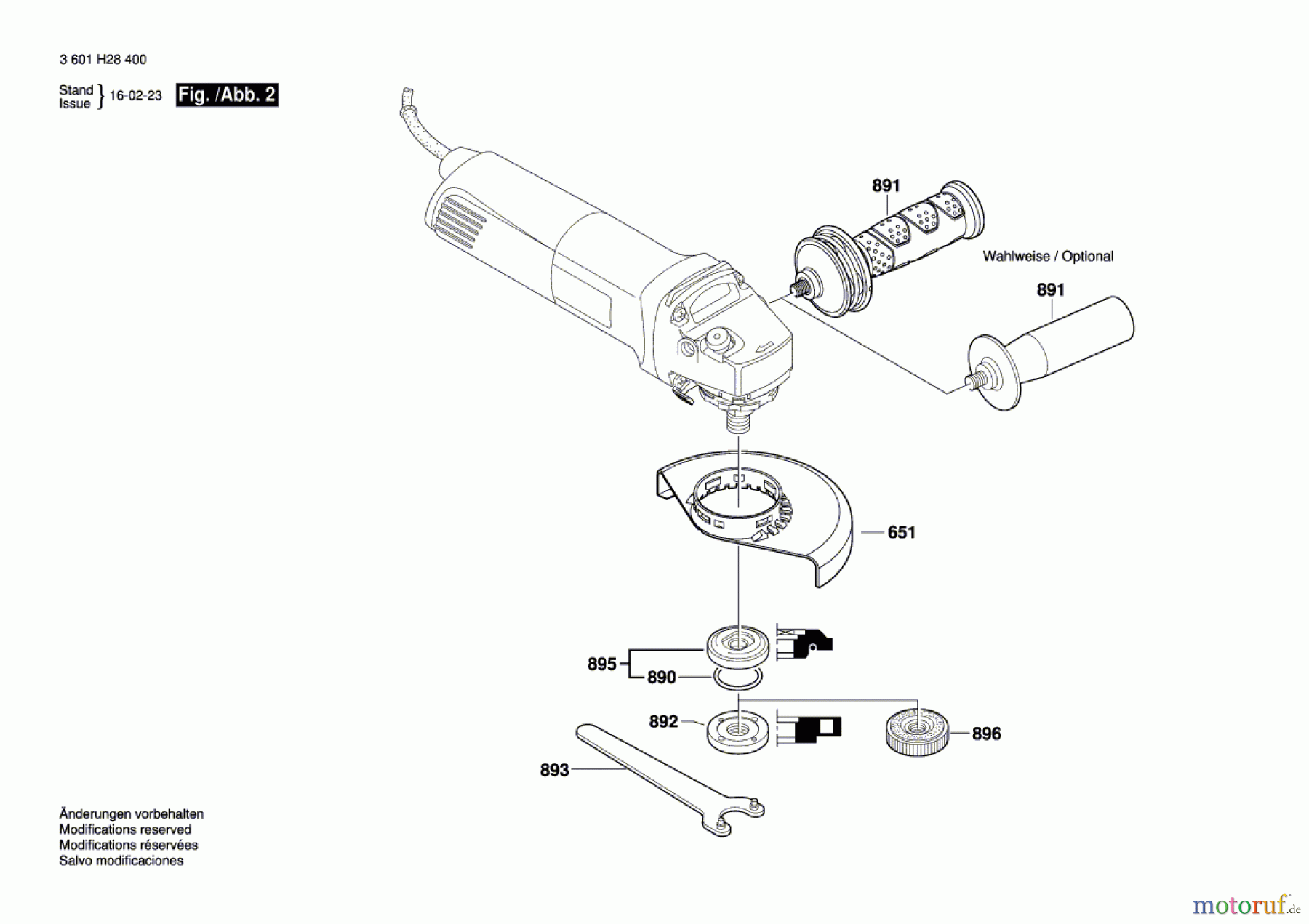  Bosch Werkzeug Winkelschleifer GWS 1000 Seite 2