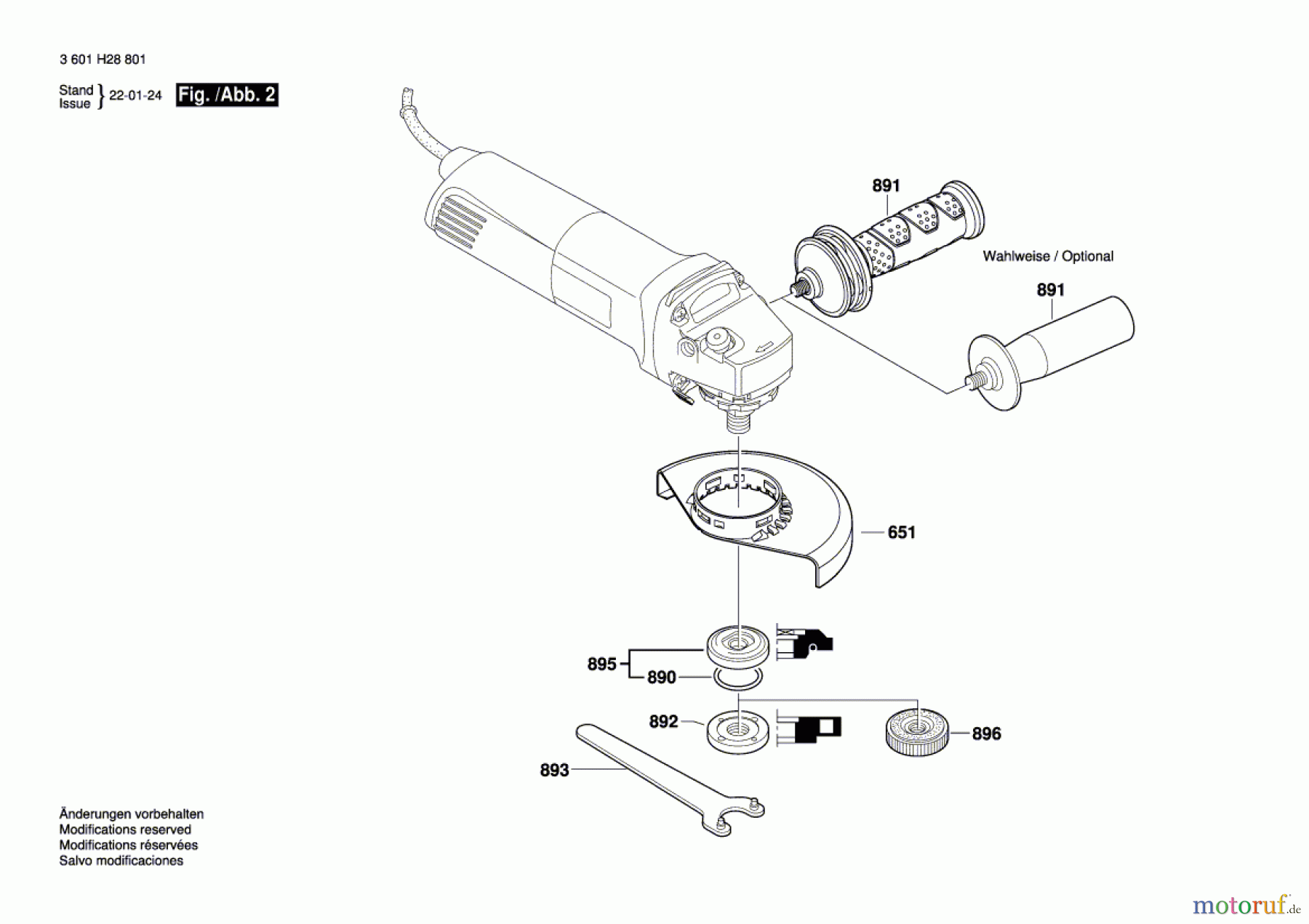 Bosch Werkzeug Winkelschleifer GWS1000 Seite 2