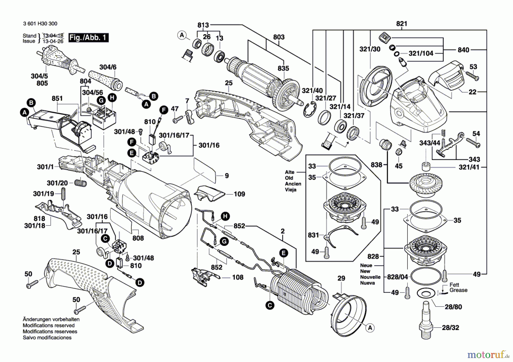  Bosch Werkzeug Winkelschleifer GWS 15-125 CITH Seite 1