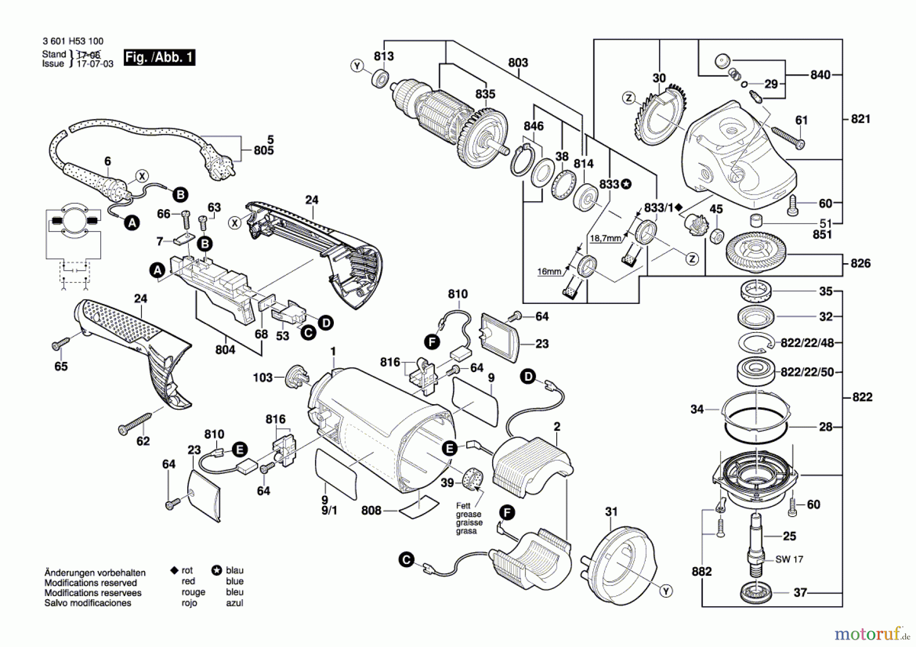  Bosch Werkzeug Winkelschleifer GWS 26-230 JH Seite 1