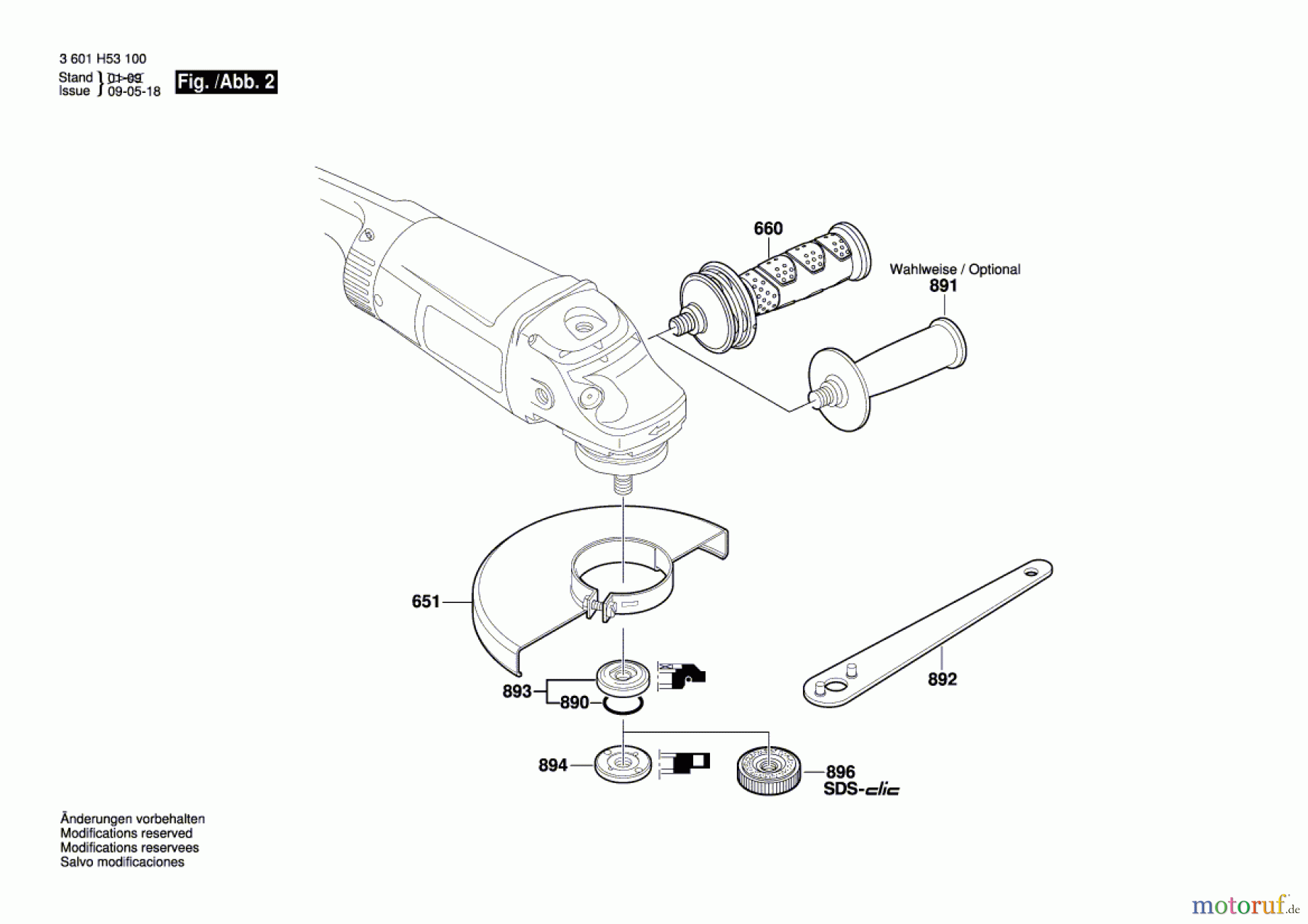  Bosch Werkzeug Winkelschleifer GWS 26-180 H Seite 2