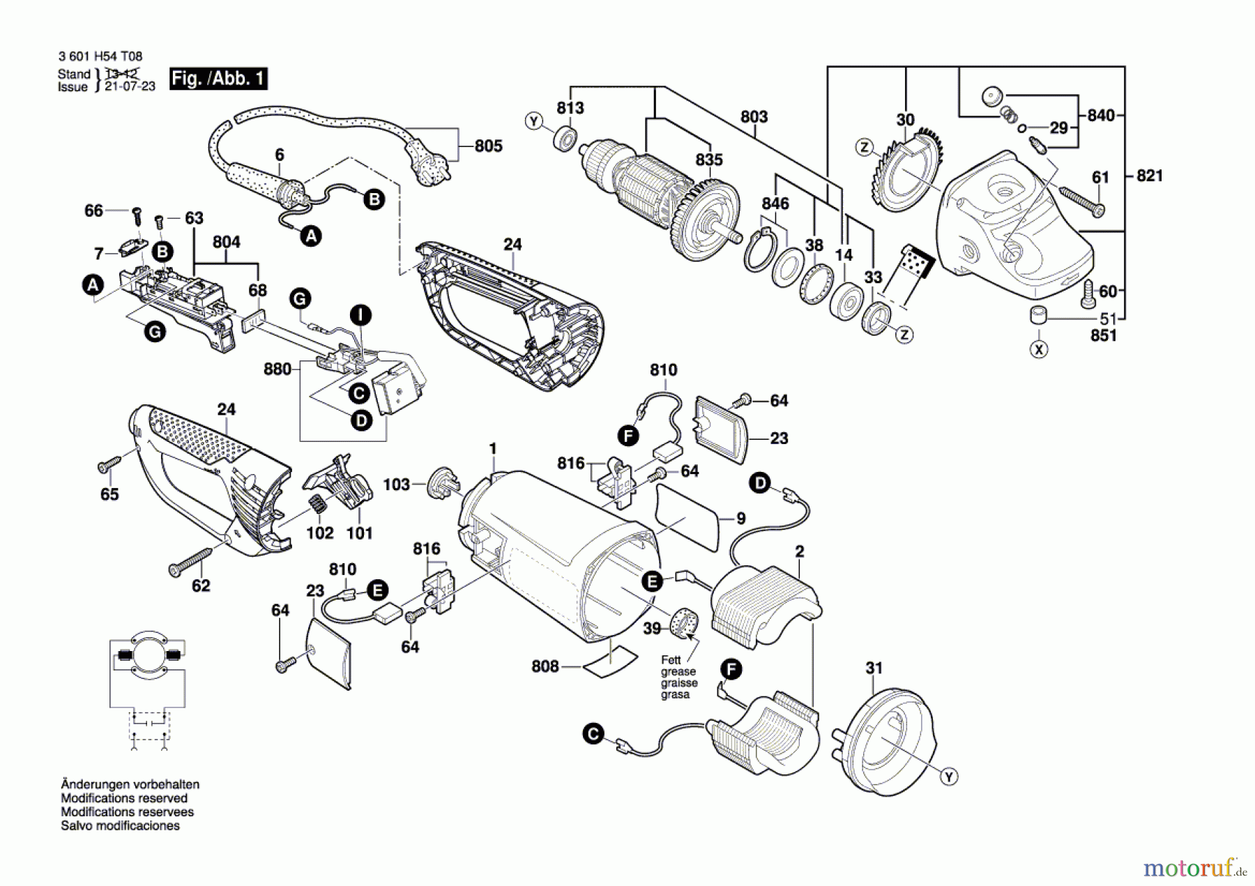  Bosch Werkzeug Winkelschleifer BAG 230-1 CLB Seite 1