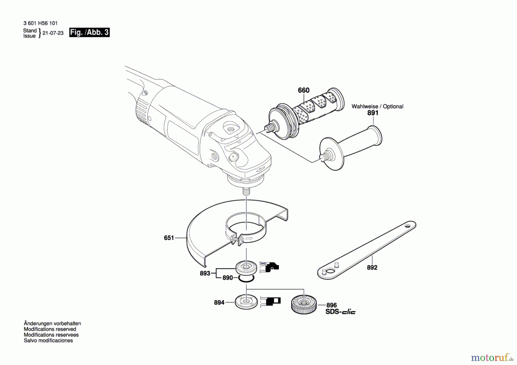  Bosch Werkzeug Winkelschleifer GWS 26-230 JH Seite 3