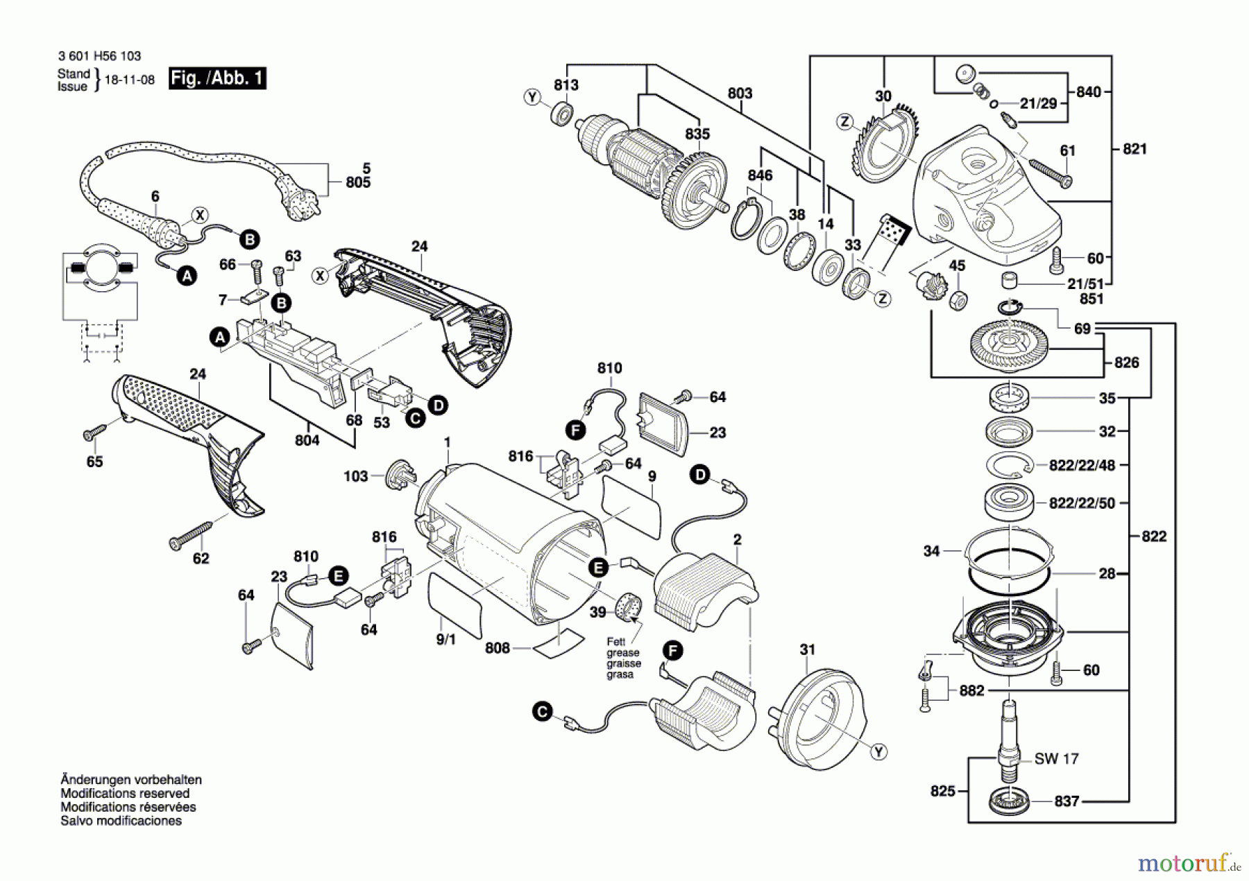  Bosch Werkzeug Winkelschleifer GWS 26-230 H Seite 1
