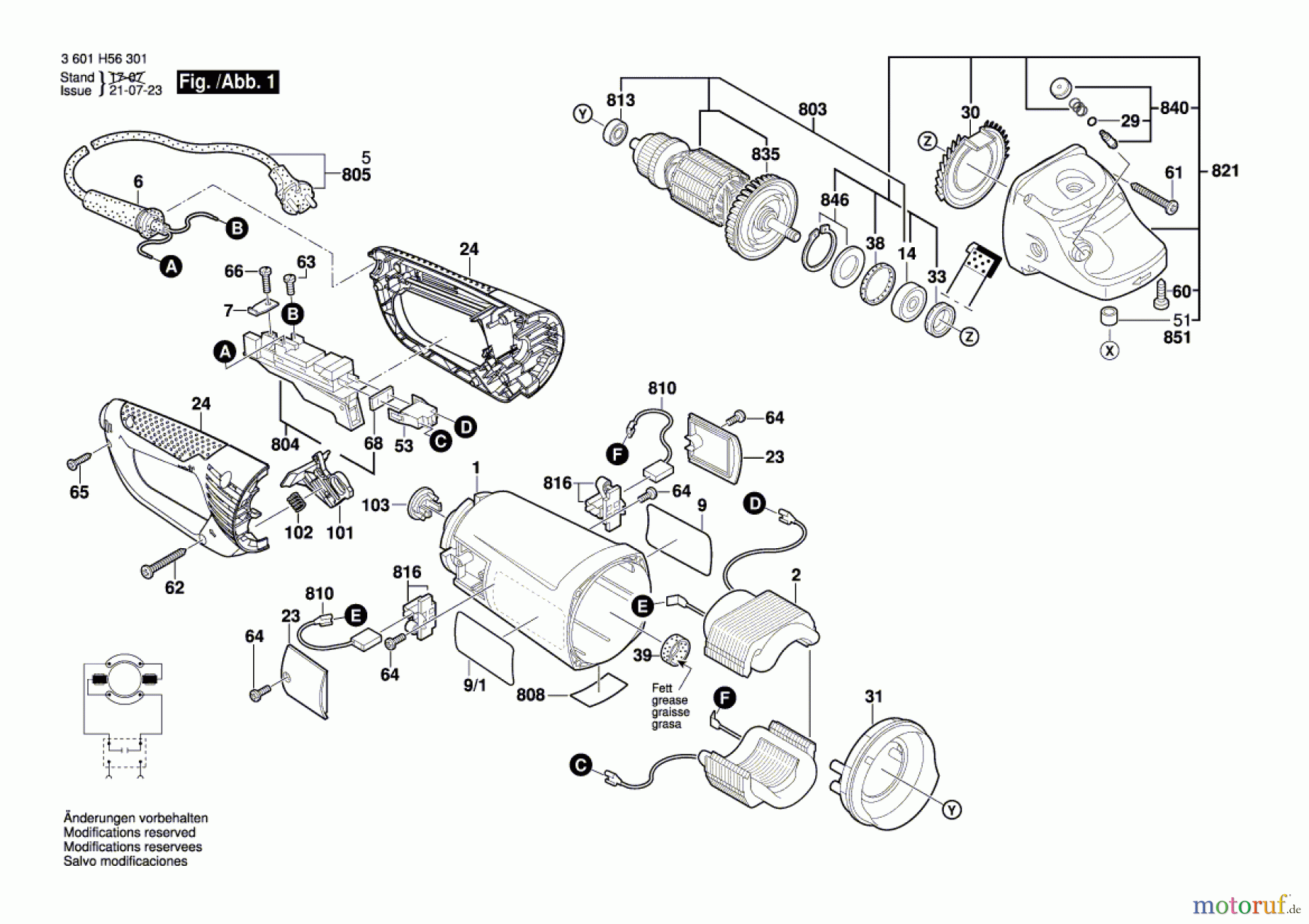  Bosch Werkzeug Winkelschleifer GWS 26-230 B Seite 1