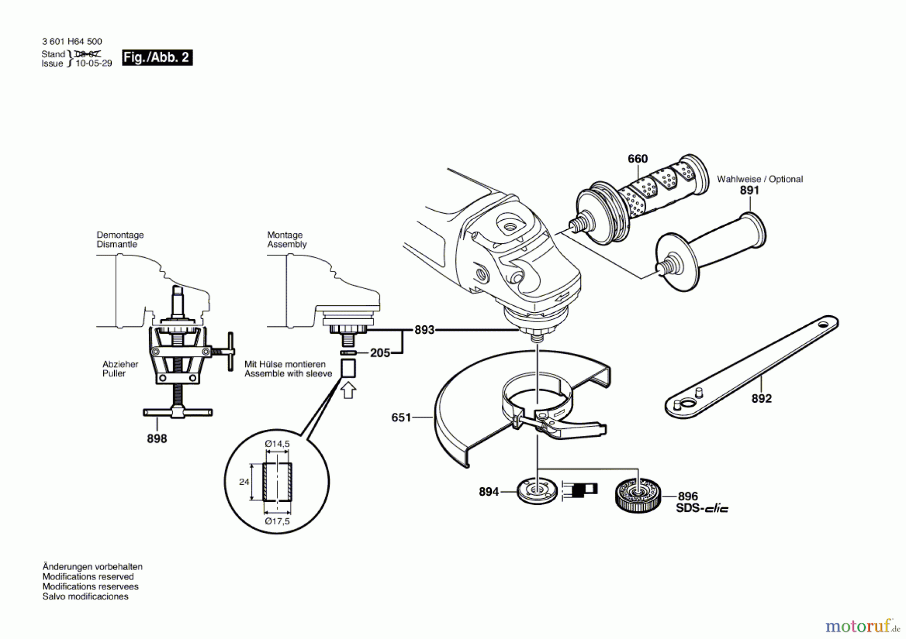  Bosch Werkzeug Winkelschleifer GWS 24-230 JVX Seite 2