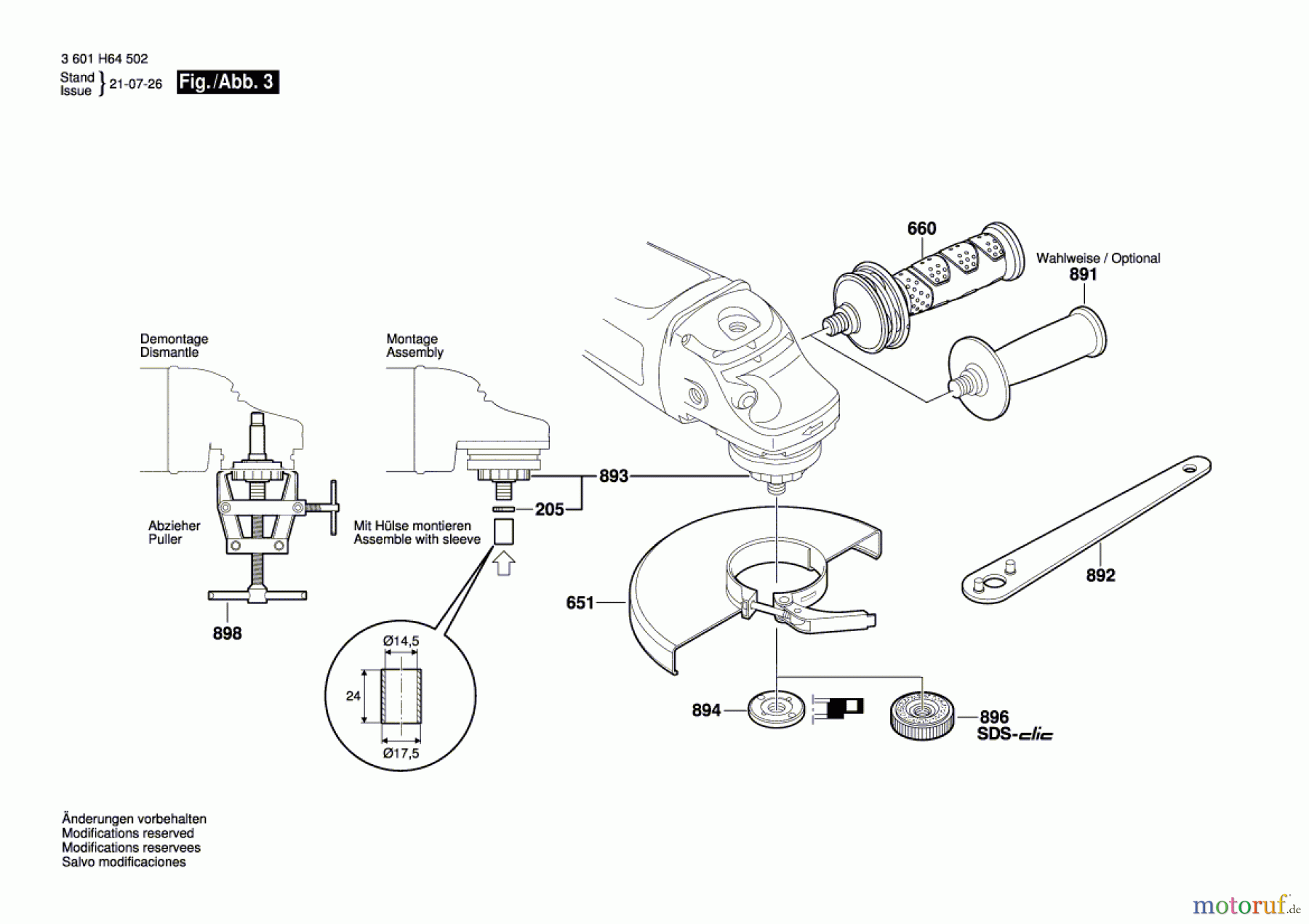  Bosch Werkzeug Winkelschleifer GWS 24-230 JVX Seite 3