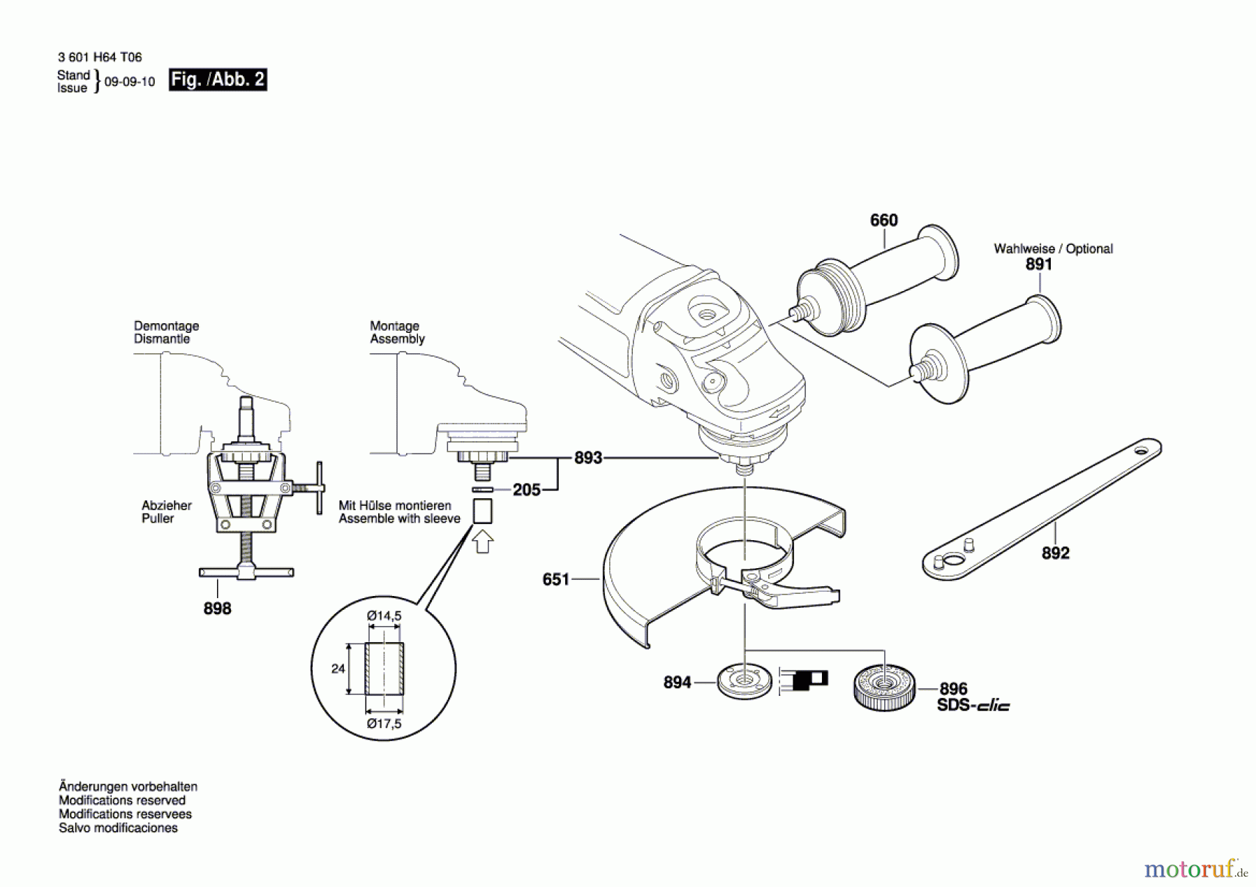  Bosch Werkzeug Winkelschleifer WKS 230 SE Seite 2