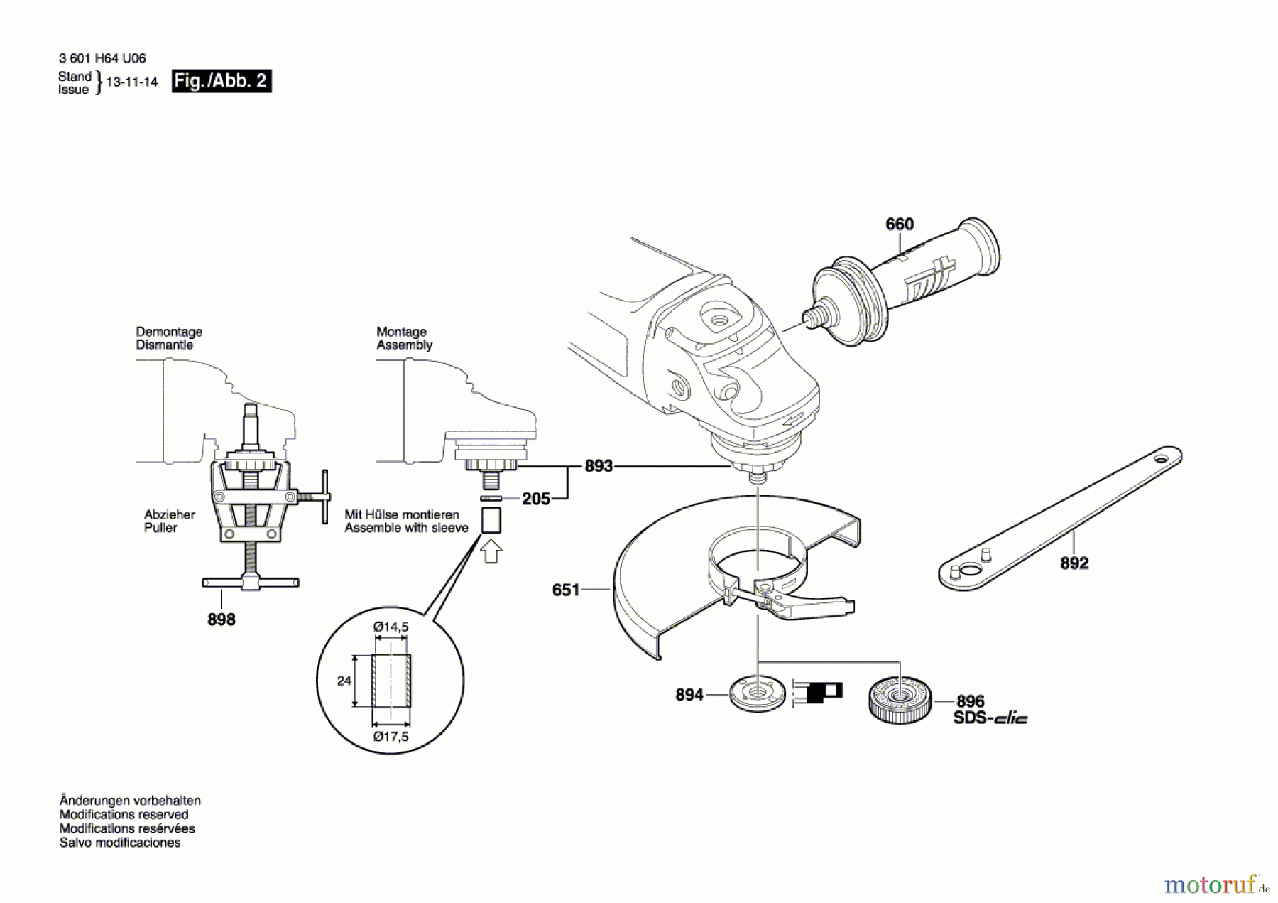  Bosch Werkzeug Winkelschleifer Spit GWS 24-230 JVX Seite 2