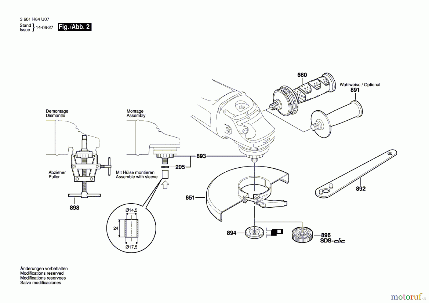  Bosch Werkzeug Winkelschleifer GWS 24-230 JVX Seite 2