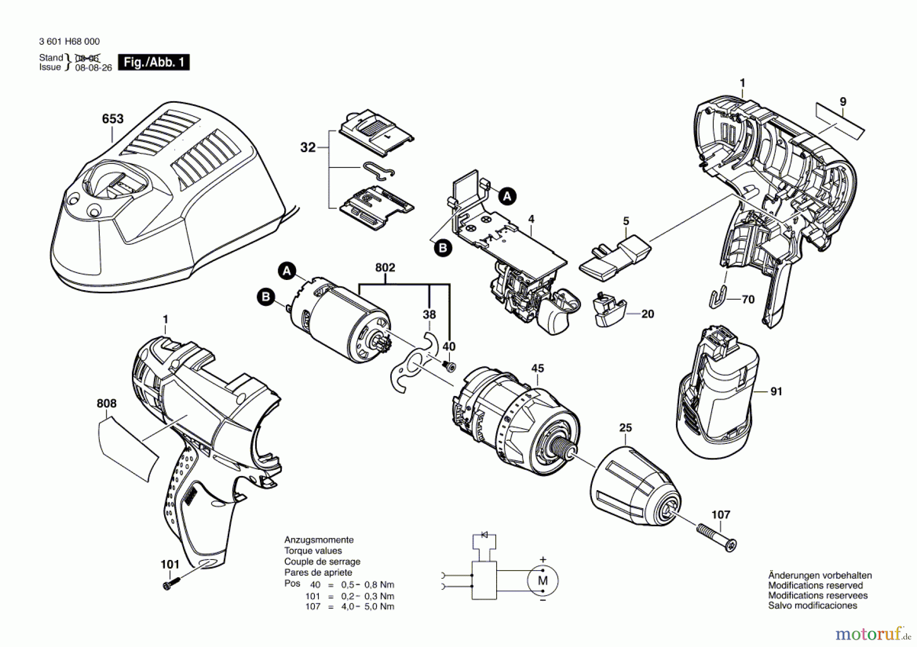  Bosch Akku Werkzeug Akku-Bohrschrauber GSR 10,8 V-LI-2 Seite 1