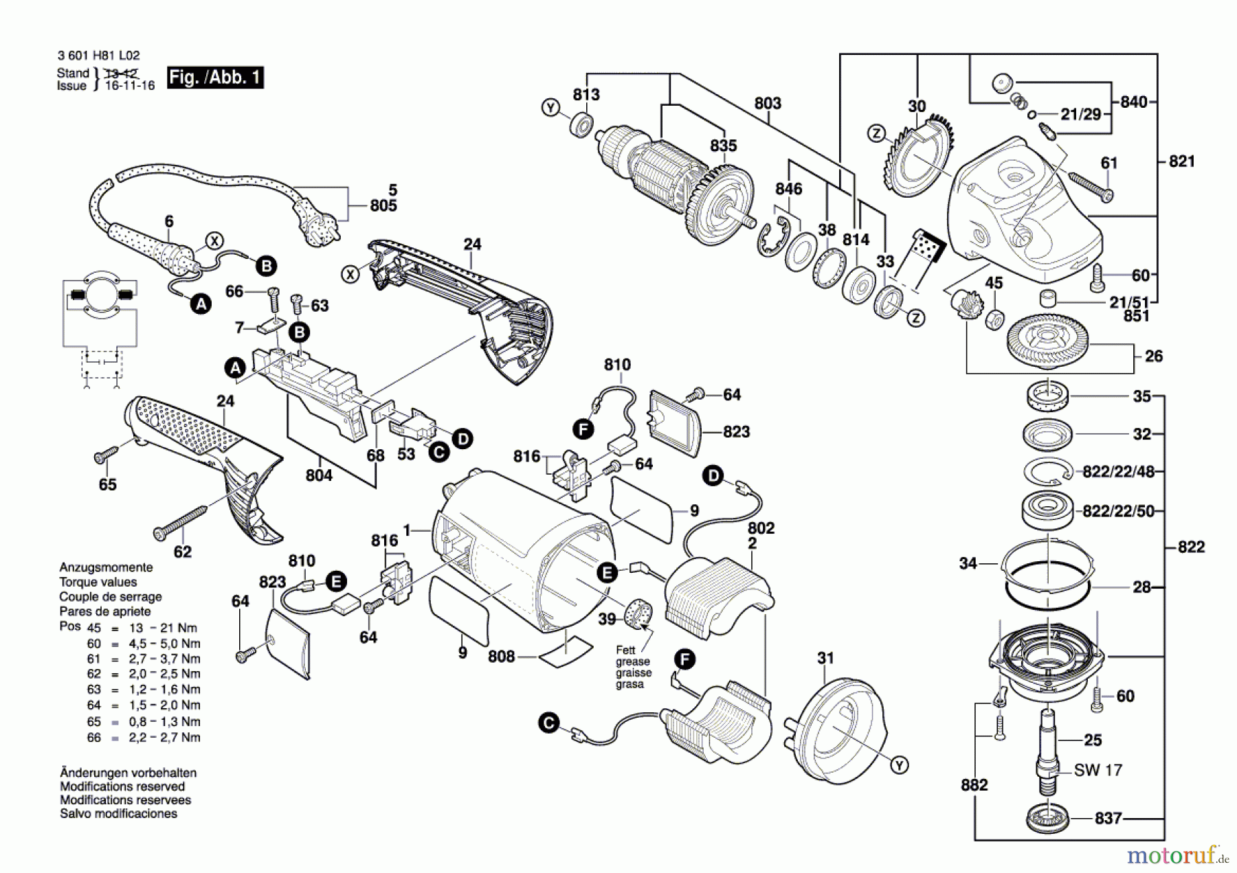  Bosch Werkzeug Winkelschleifer GWS 22-230 H Seite 1