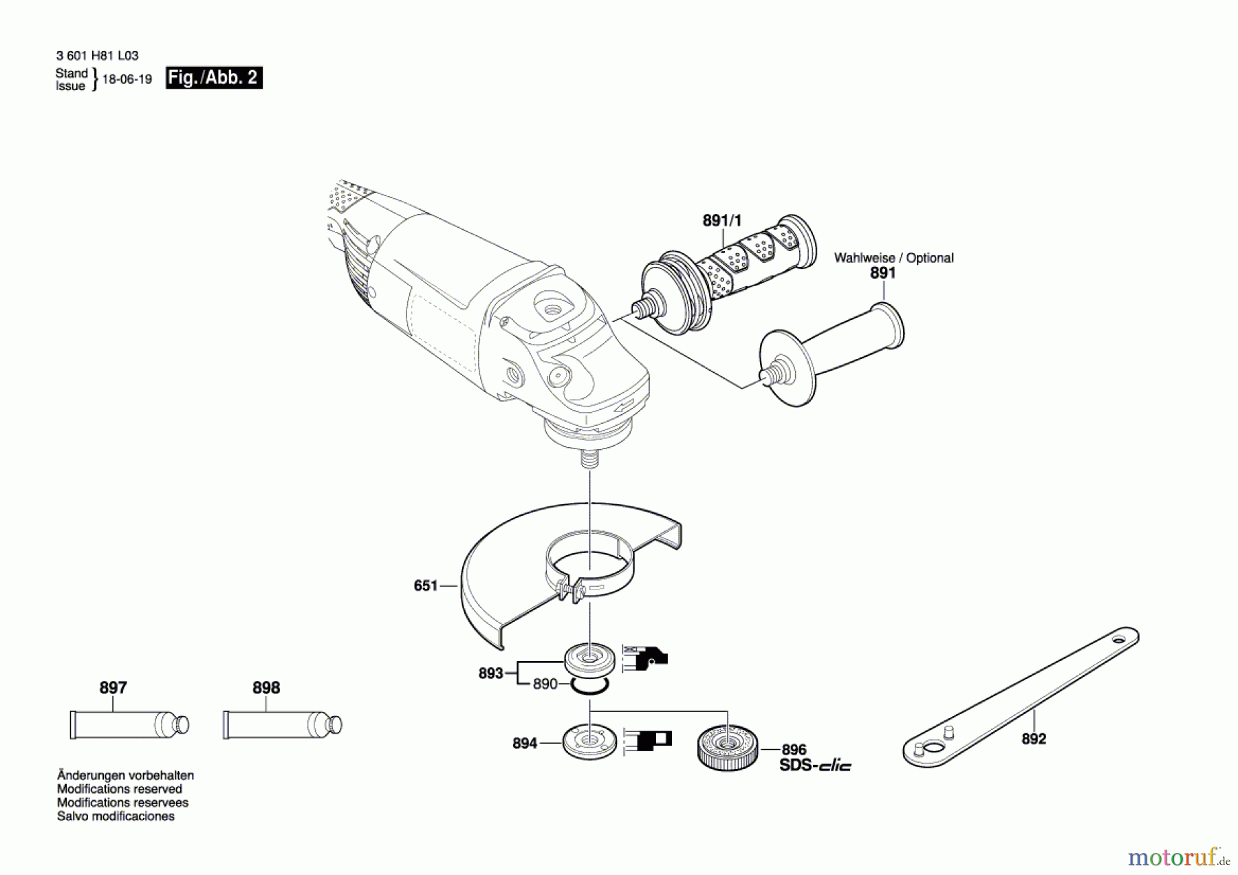  Bosch Werkzeug Winkelschleifer GWS 22-180 H Seite 2